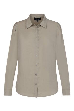 Elvira Casuals Elvira Casuals blouse minte e4 25-006 Blouse 380 taupe satin