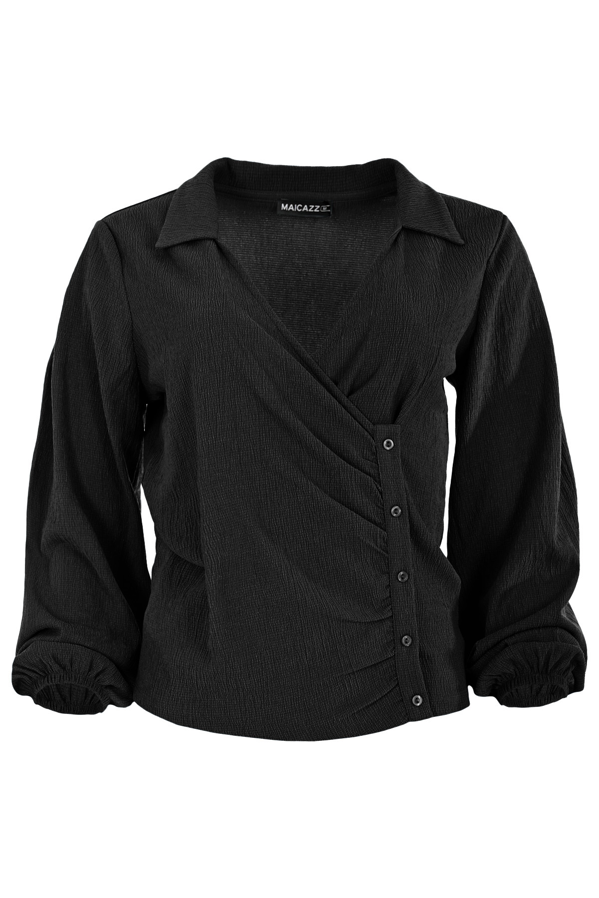 Maicazz Fa23.60.404 Grayson - Topje T-shirt Lange Mouw Black -d4