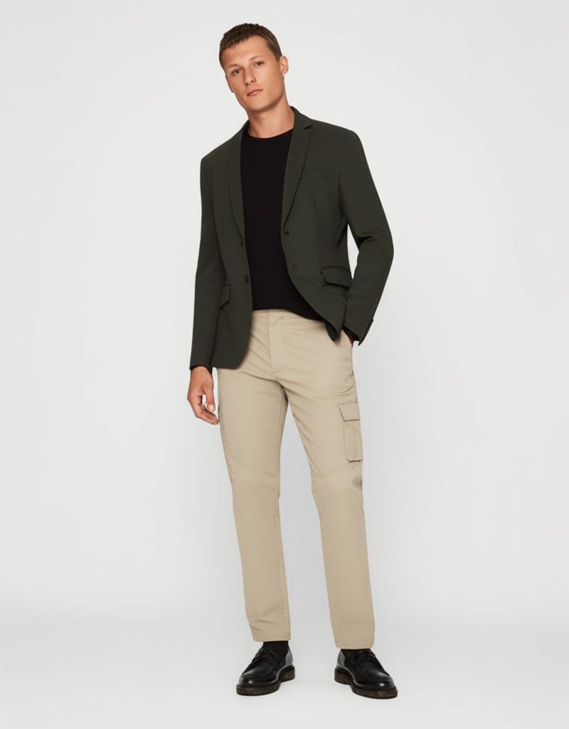 J&j Premium 12242387 Jprjones Stretch Blazer Sn Colberts Black Ink Slim Fit
