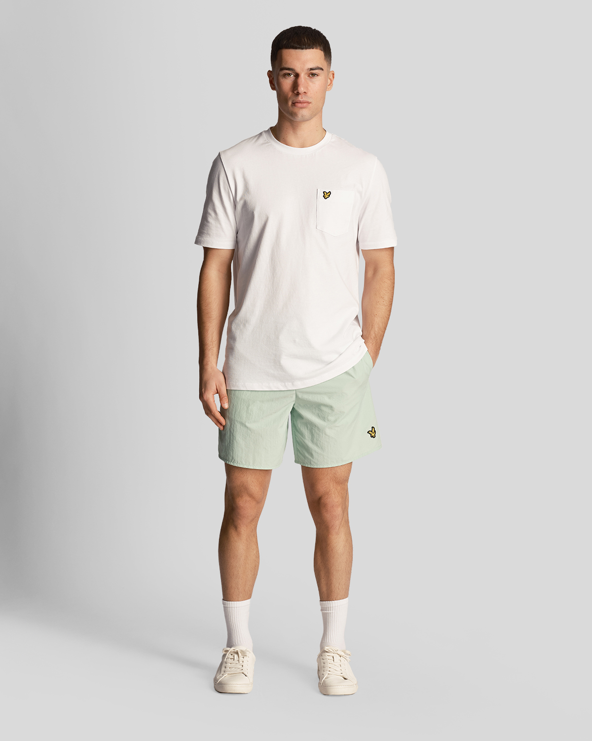 Lyle - Scott Sh1204vb Plain Swimshort Zwembroek W907 Turquoise Shadow