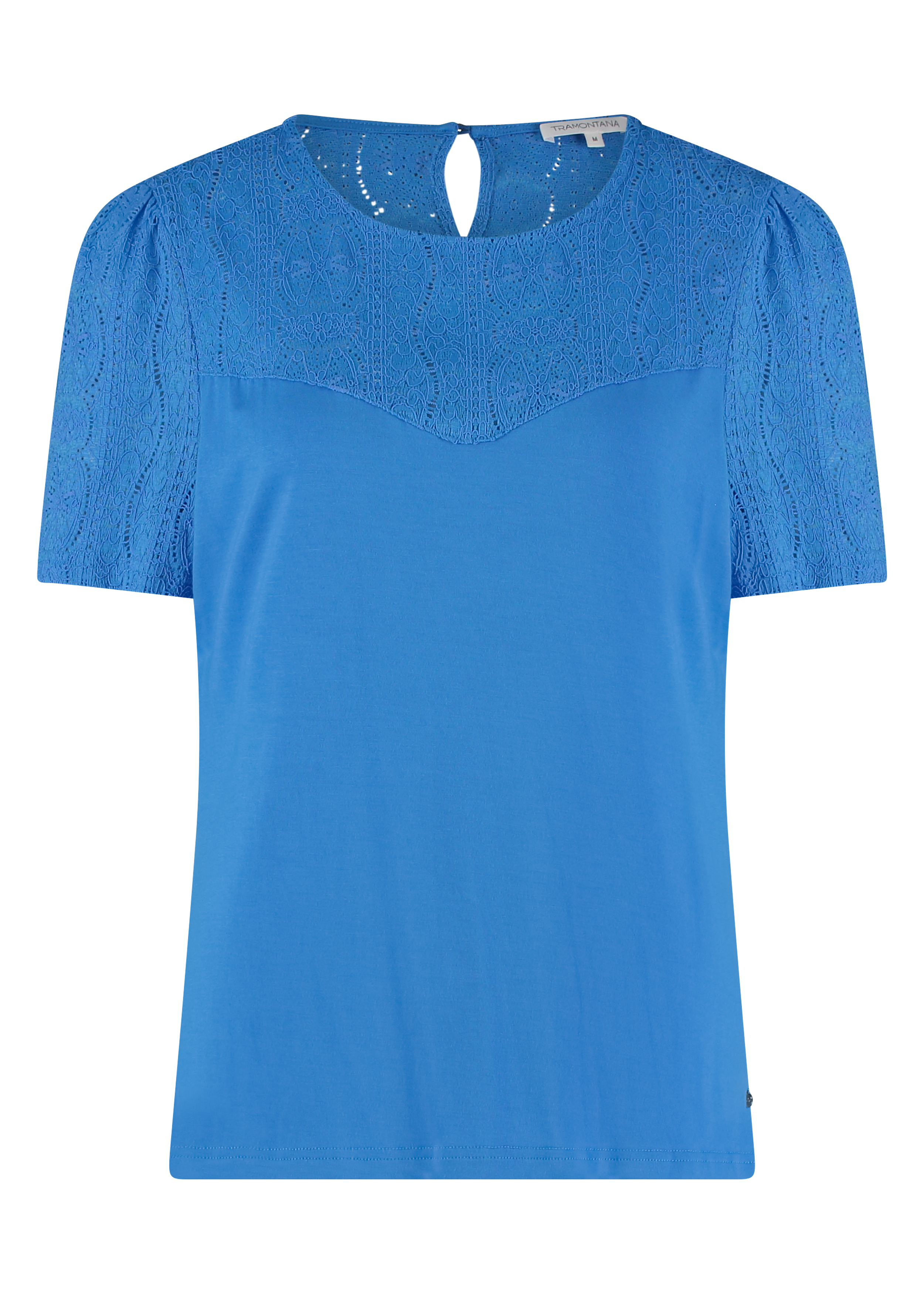 Tramontana C22-11-404 Top Jersey Lace S/s T-shirt Korte Mouw 005800-aqua