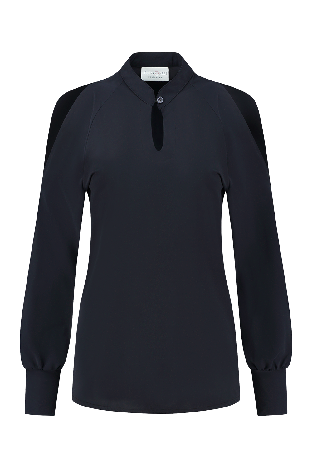 Helena Hart 7574 Top Harley Transfer T-shirt Lange Mouw Marine