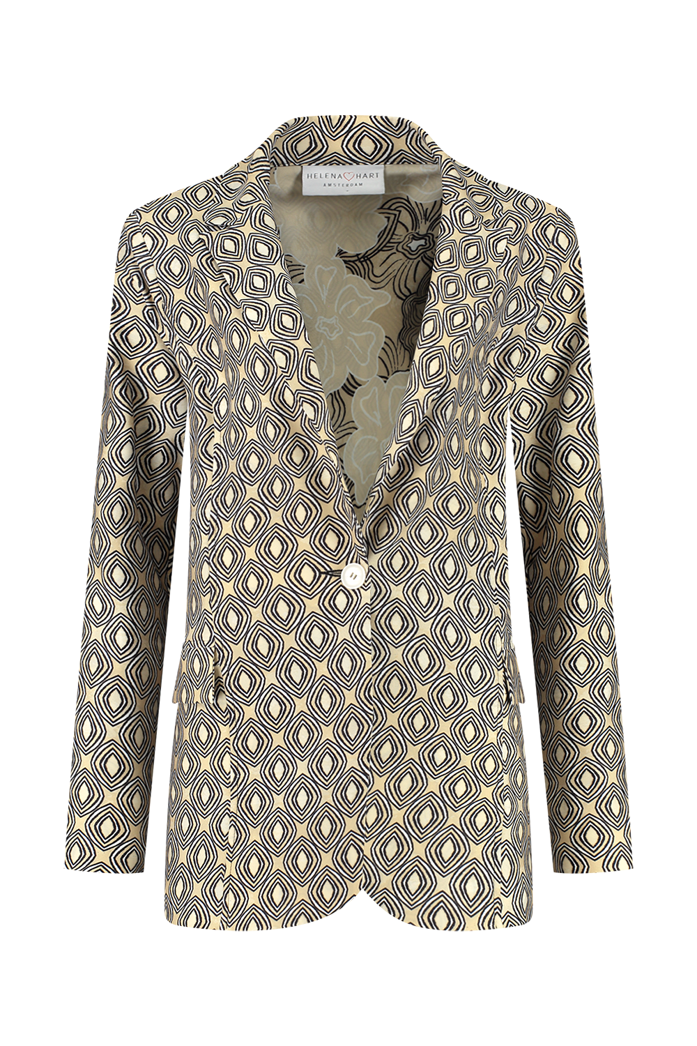 Helena Hart 7531disc Blazer Jake Print Disc Blazers Sand