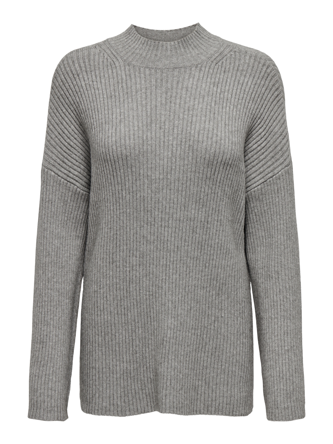 Only Onlkatia Ls Loose Highneck Cc Knt 15324664 Trui Medium Grey Melange