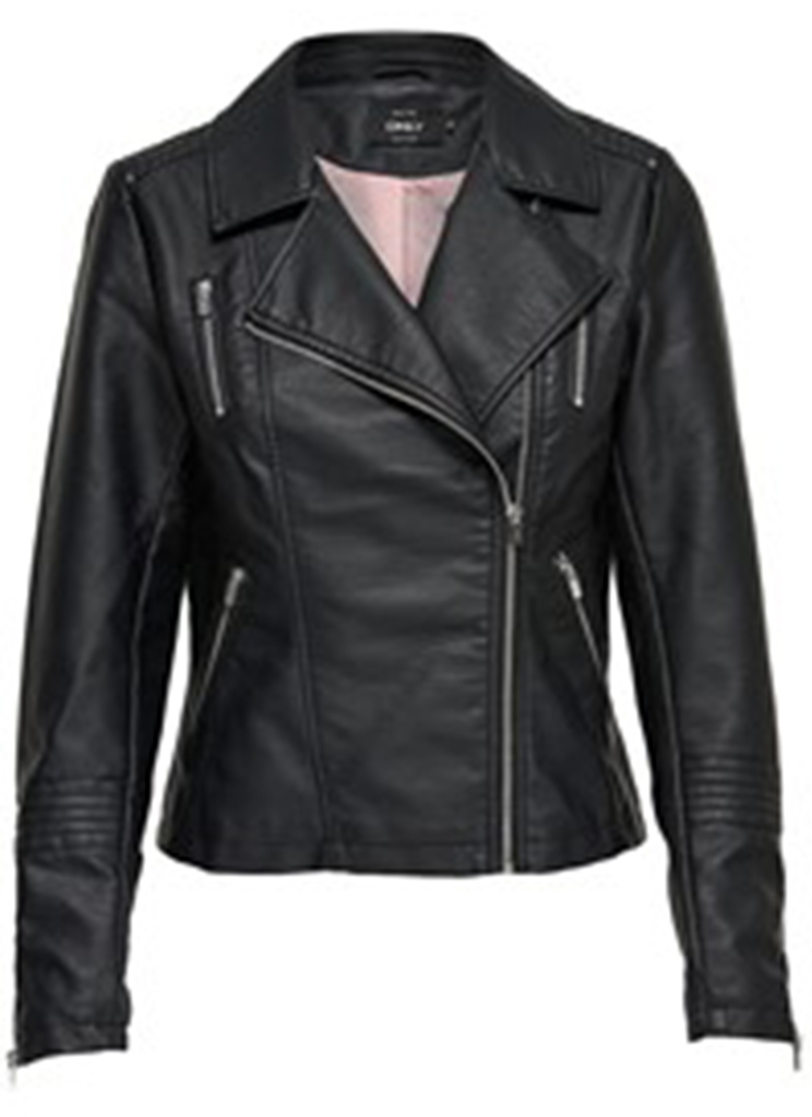 Only Jassen Leer En Leatherlook Zwart