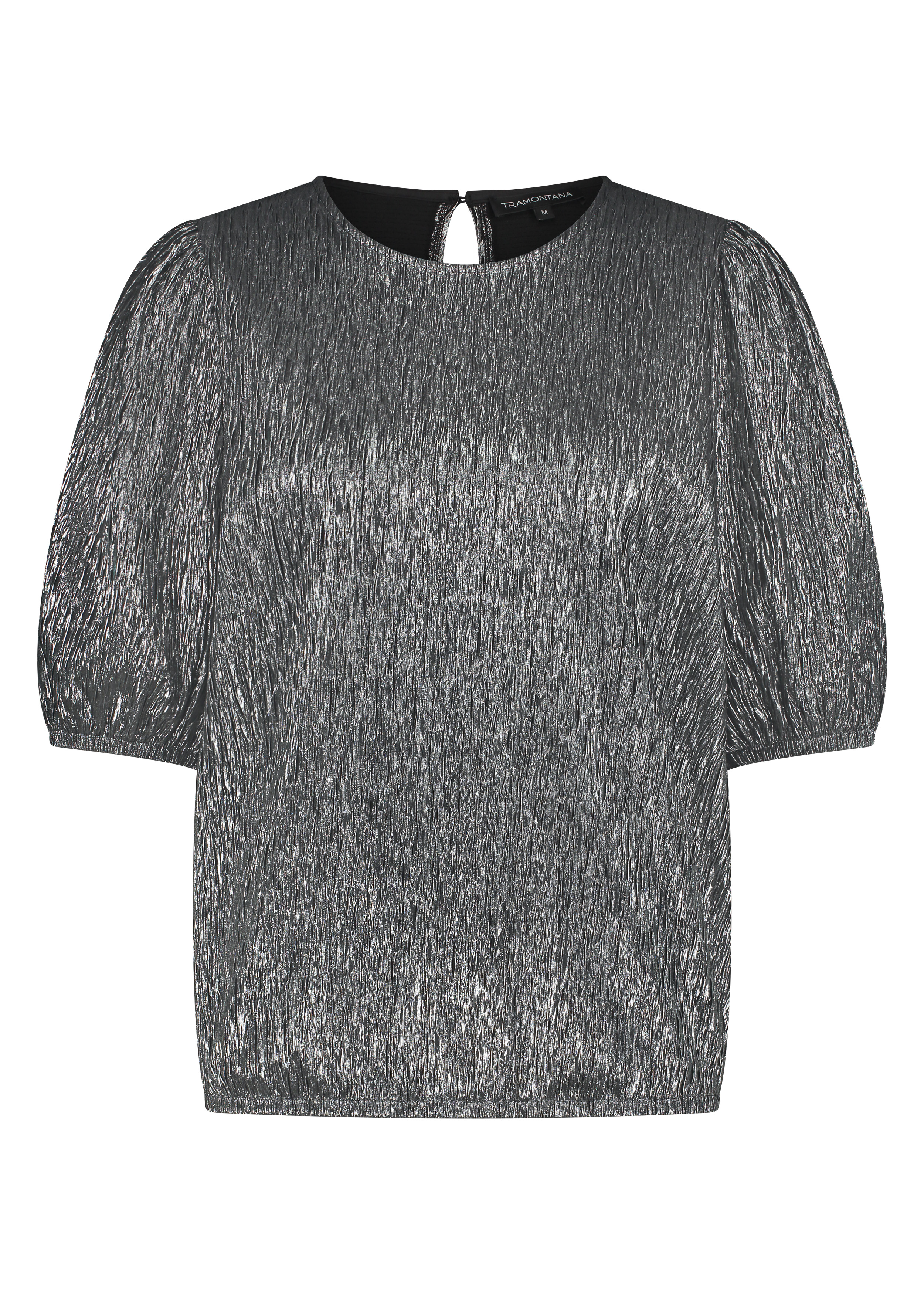 Tramontana Q18-13-401 Top Fancy Crinkle T-shirt Korte Mouw 008000-silver
