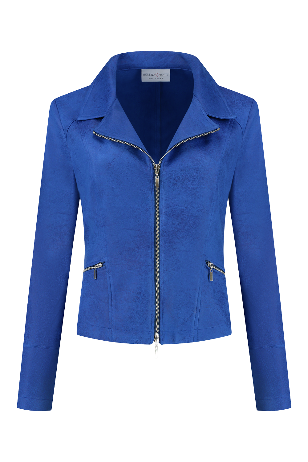Helena Hart 7288 Zipper Biker Blazers Electric Blue