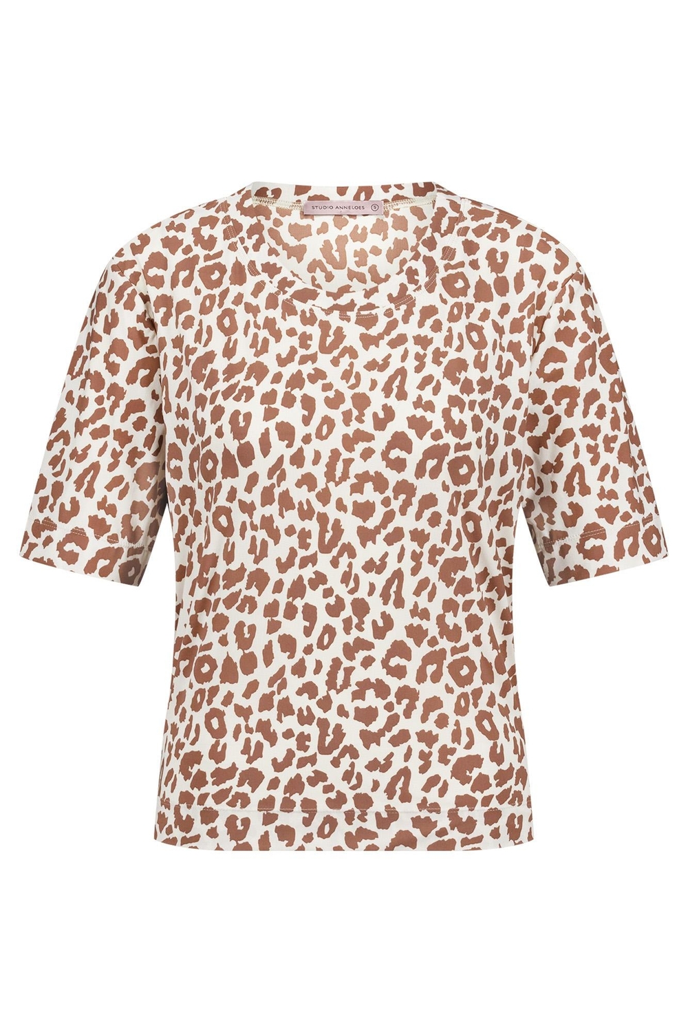 Studio Anneloes Jamie Skin Tee 11597 T-shirt Korte Mouw 1488 Kit/chocolate