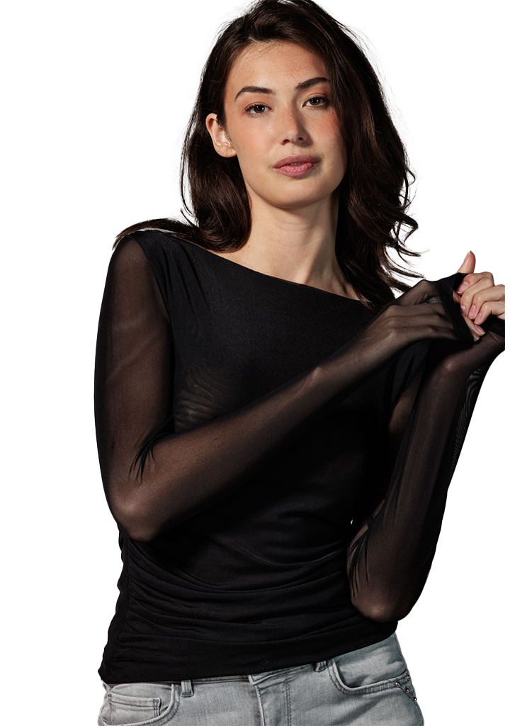 Tramontana C15-14-402 Top Mesh T-shirt Lange Mouw 9000 Black