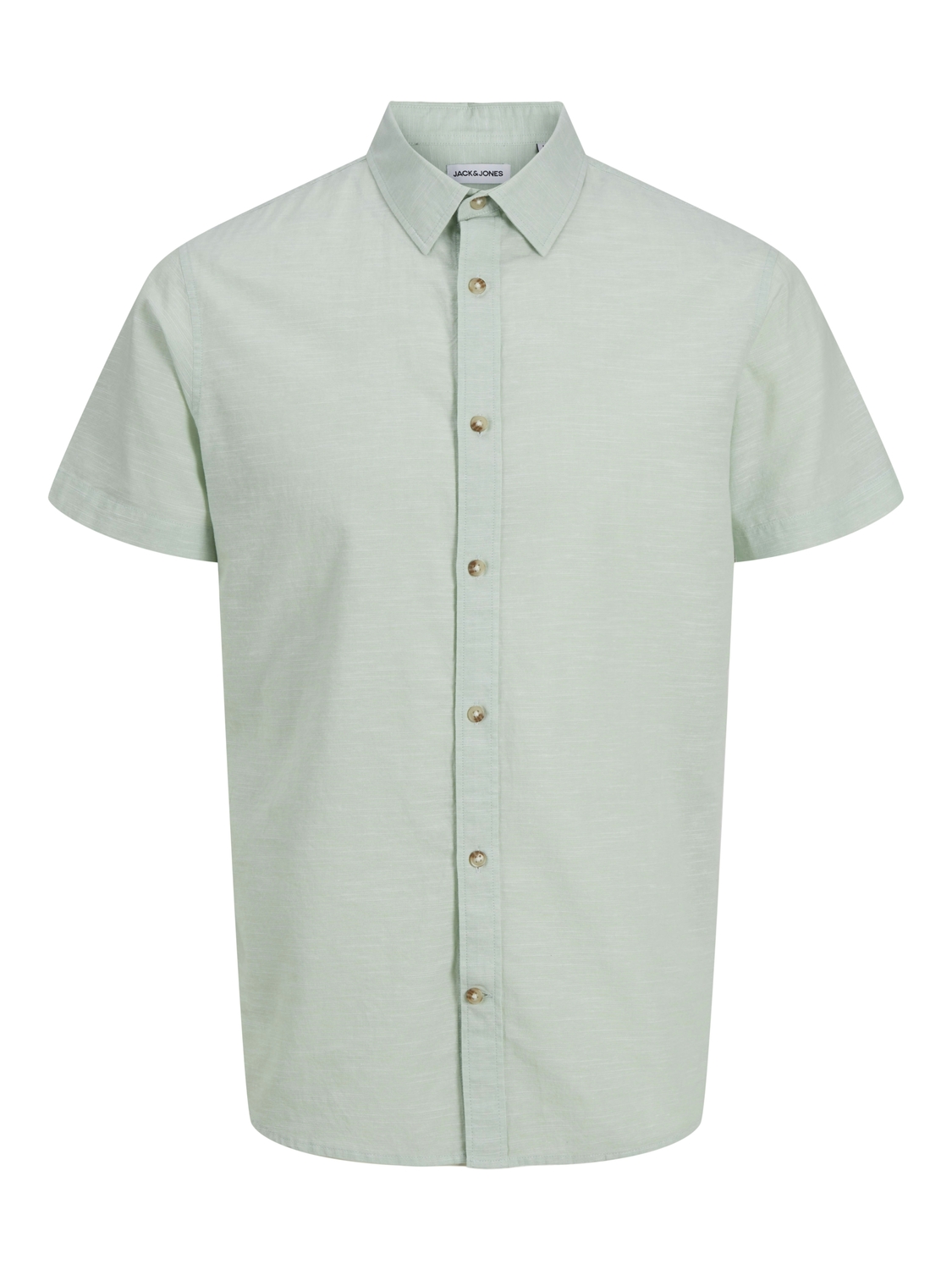 Jack & Jones Jjesummer Shirt Ss Sn 12269329 Overhemd Iceberg Green