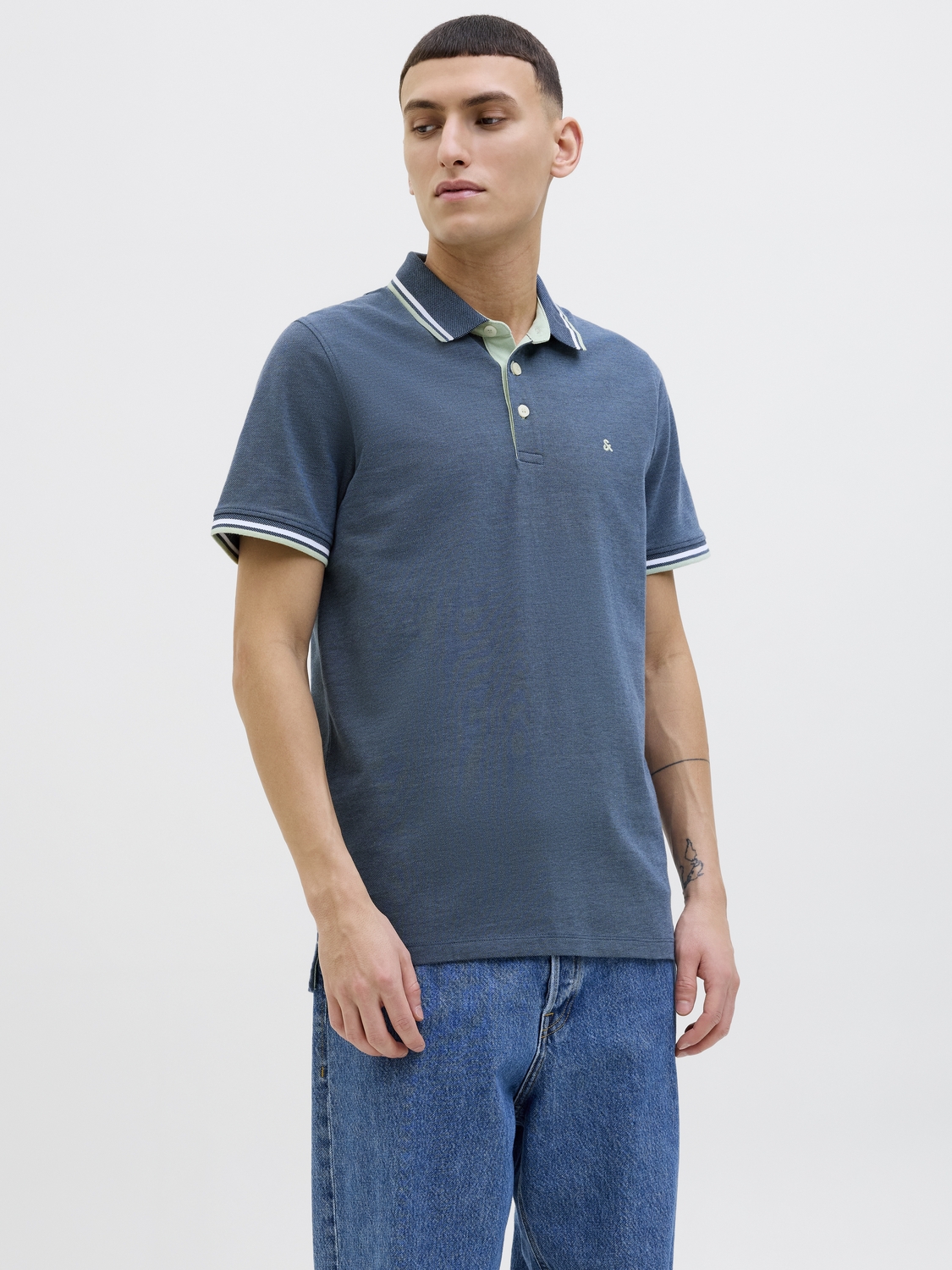 Jack & Jones Jjepaulos Polo Ss Noos 12136668 Poloshirts Oceanview Play