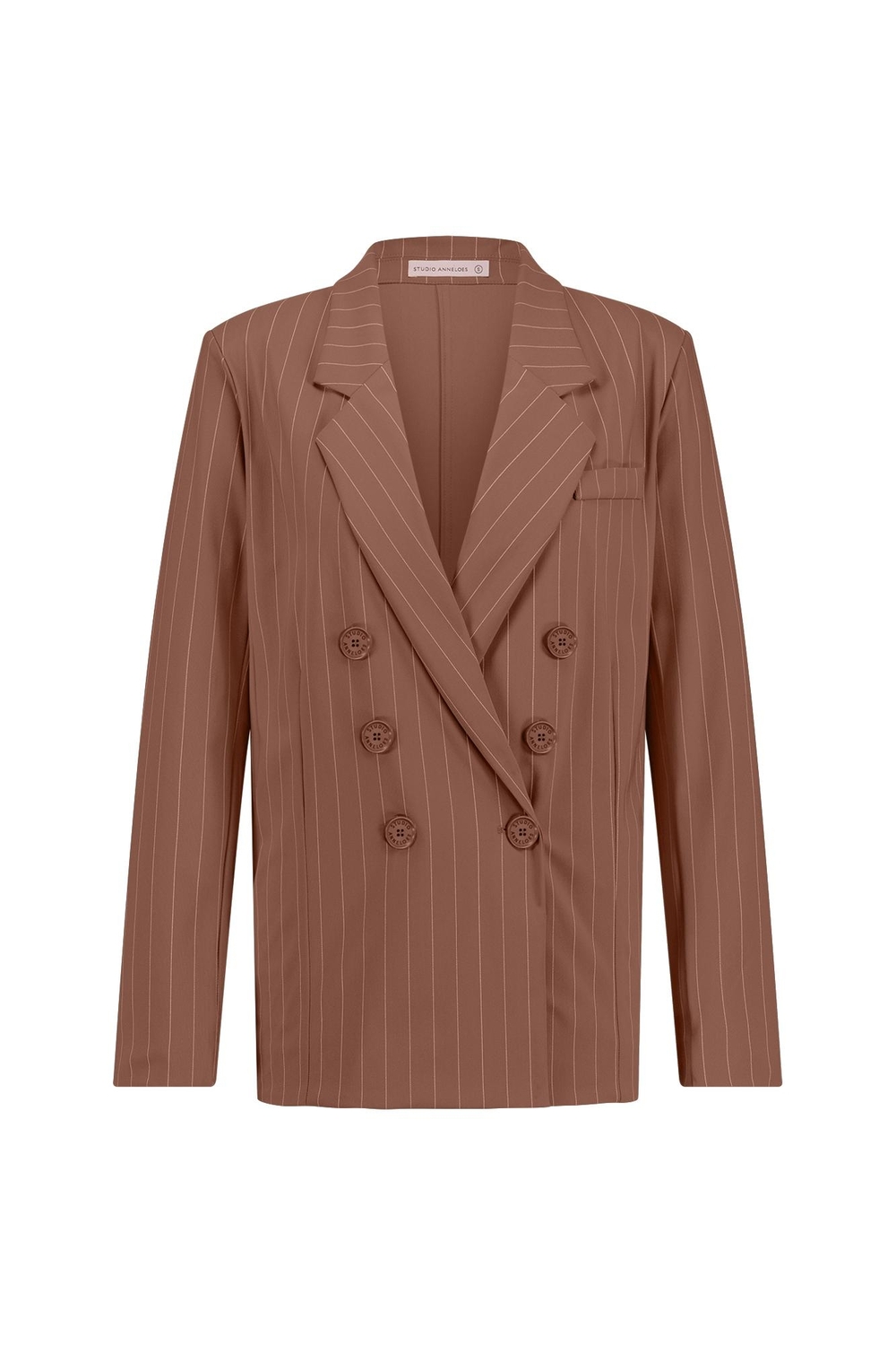 Studio Anneloes Violet Pinstripe Blazer 11852 Blazers 8814 Chocolate/kit