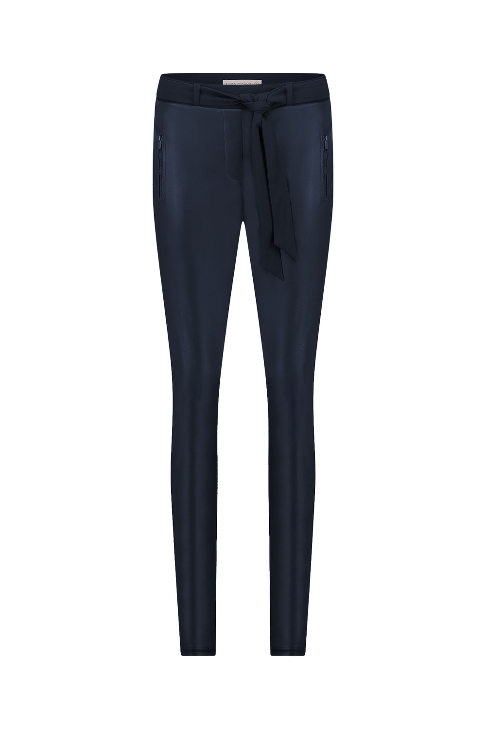 Studio Anneloes margot leather trousers 11925 Broek 6900 dark blue Expresswear