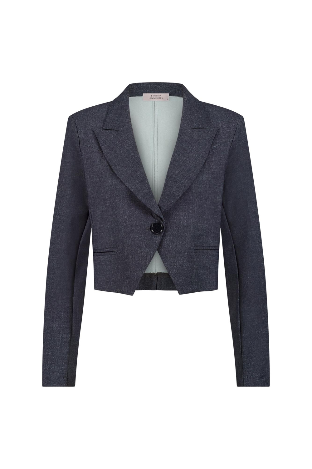 Studio Anneloes Mavy Woven Look Blazer 11946 Blazers 6100 Midnight Blue