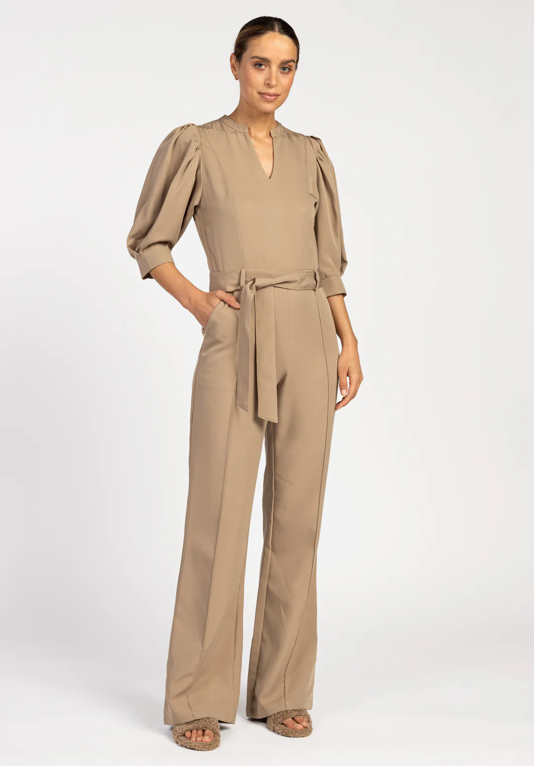 Aaiko Broeken Broek Taupe