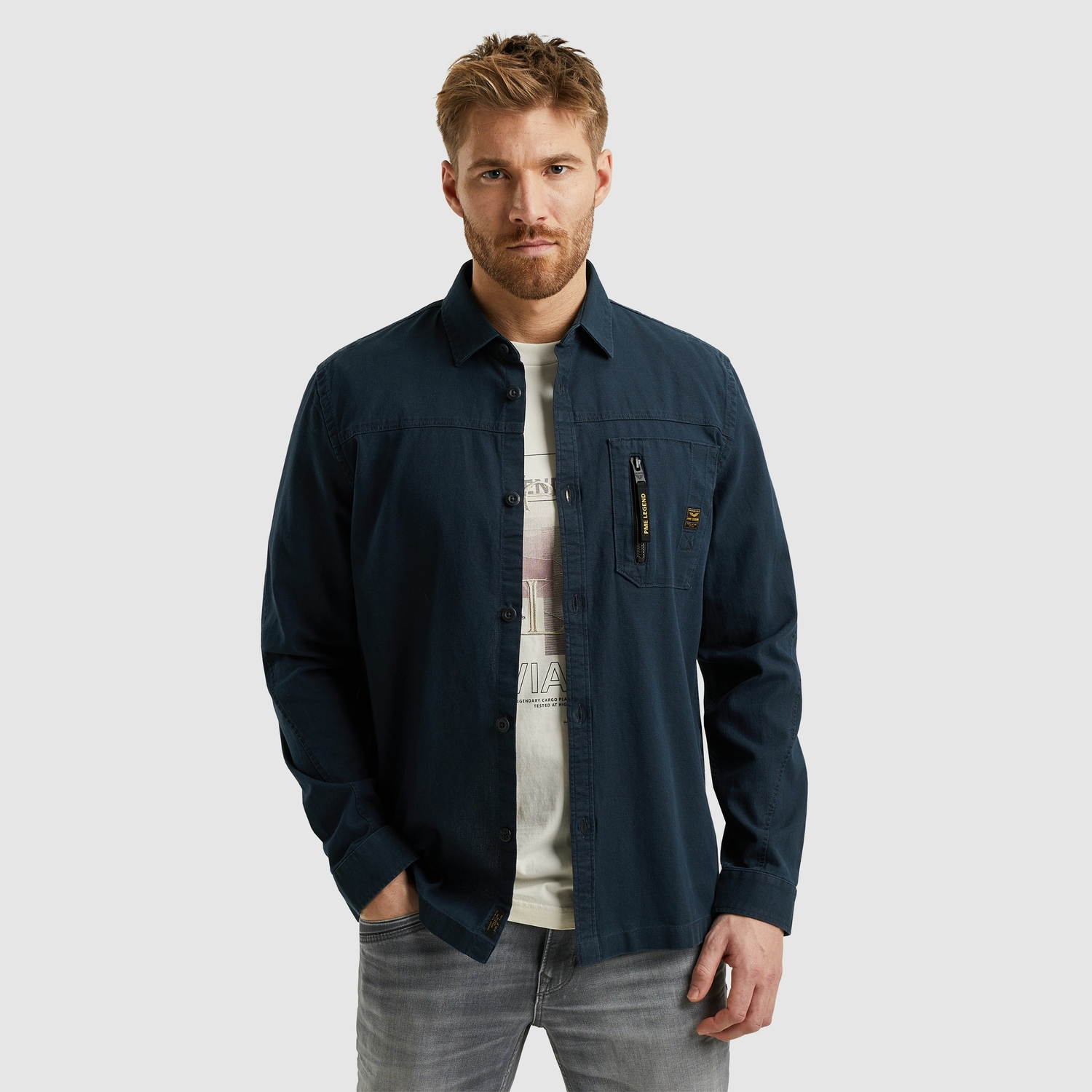 Pme Legend Psi2502221 Long Sleeve Shirt Mattweave 5281 - Salute