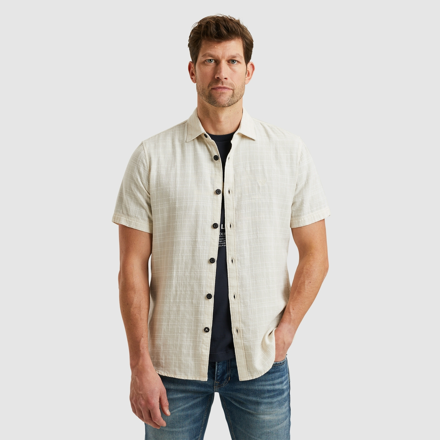 Pme Legend Psis2503246 Short Sleeve Shirt Tone In Tone Gr 7011 - Birch