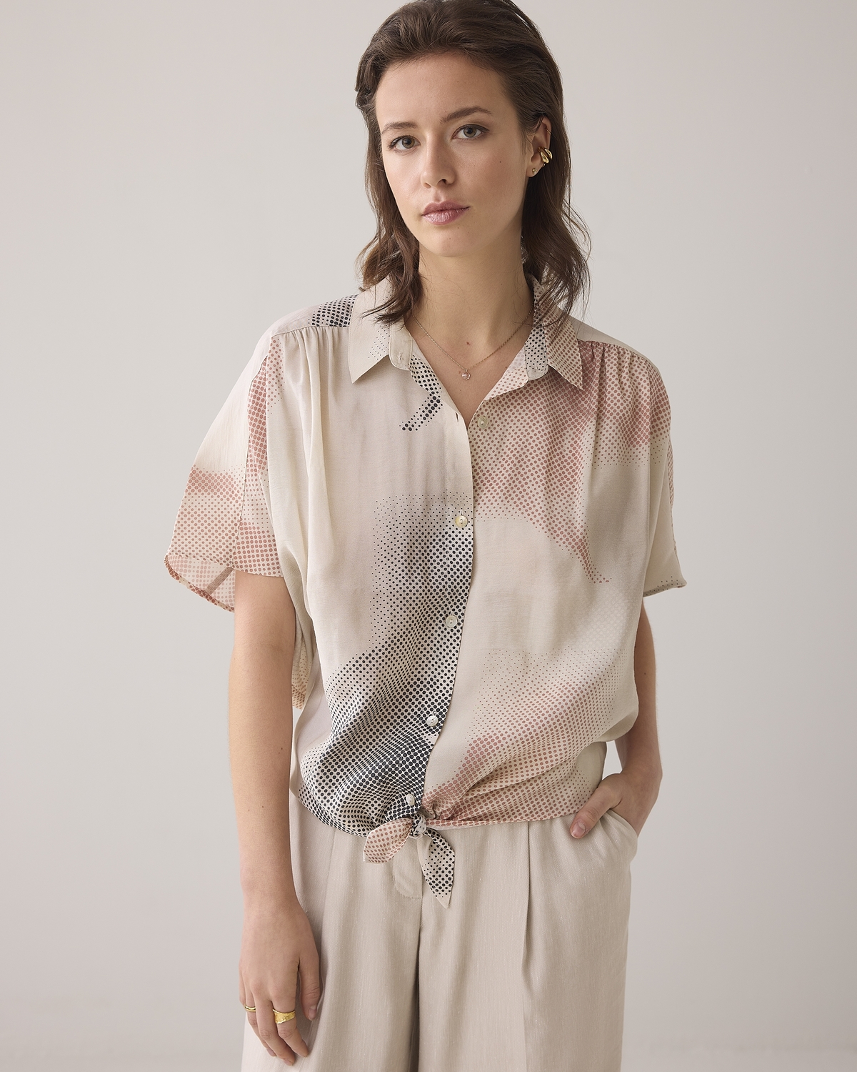 Summum Blouse Batsleeves Clouds - Dots Blouse 120 Multicolour