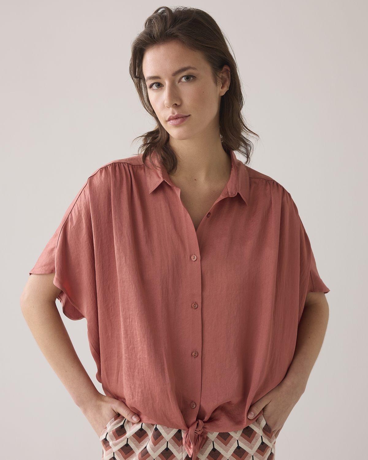 Summum Blouse Batsleeves Silky Touch Blouse 505 Sephia Blush