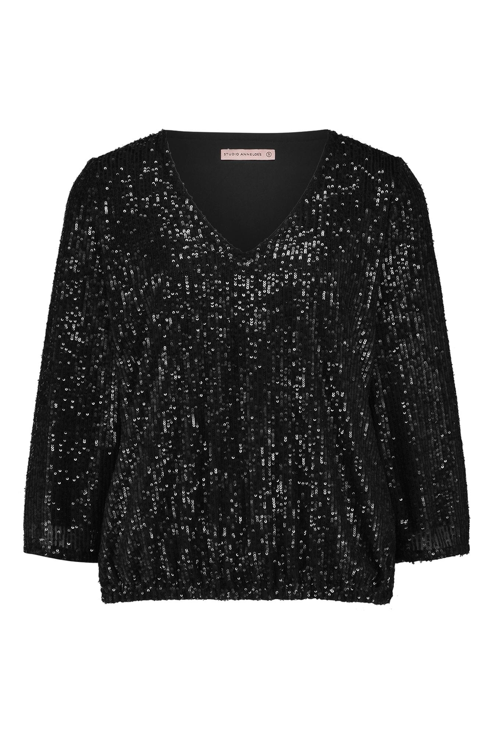 black and white sequin top