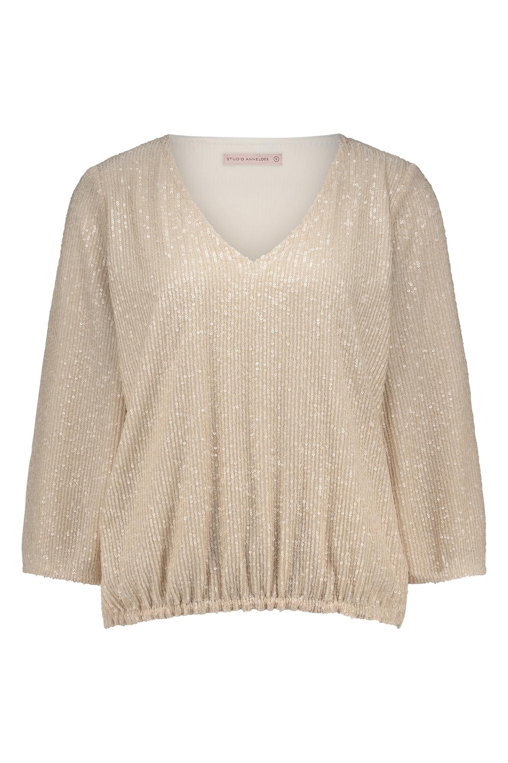 Studio Anneloes Victoria Sequins Top 12199 T-shirt Lange Mouw 1400 Kit