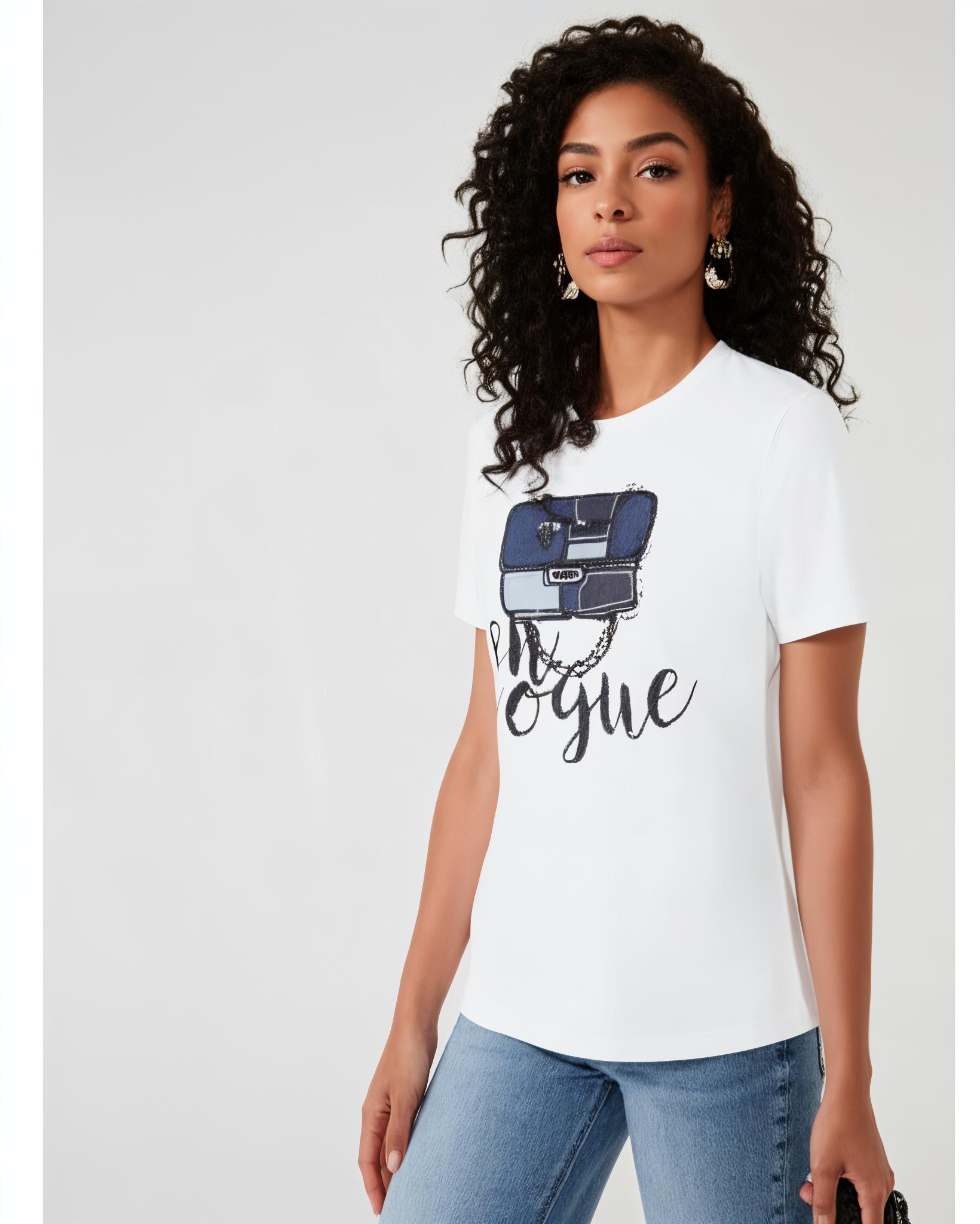 Only Onlemma Life Reg S/s Lady Top Box Jrs T-shirt Korte Mouw Bright White Bag