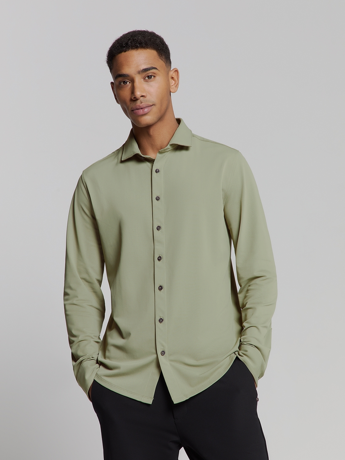 No- Excess Shirt Jersey Travel Overhemd 177 Light Army