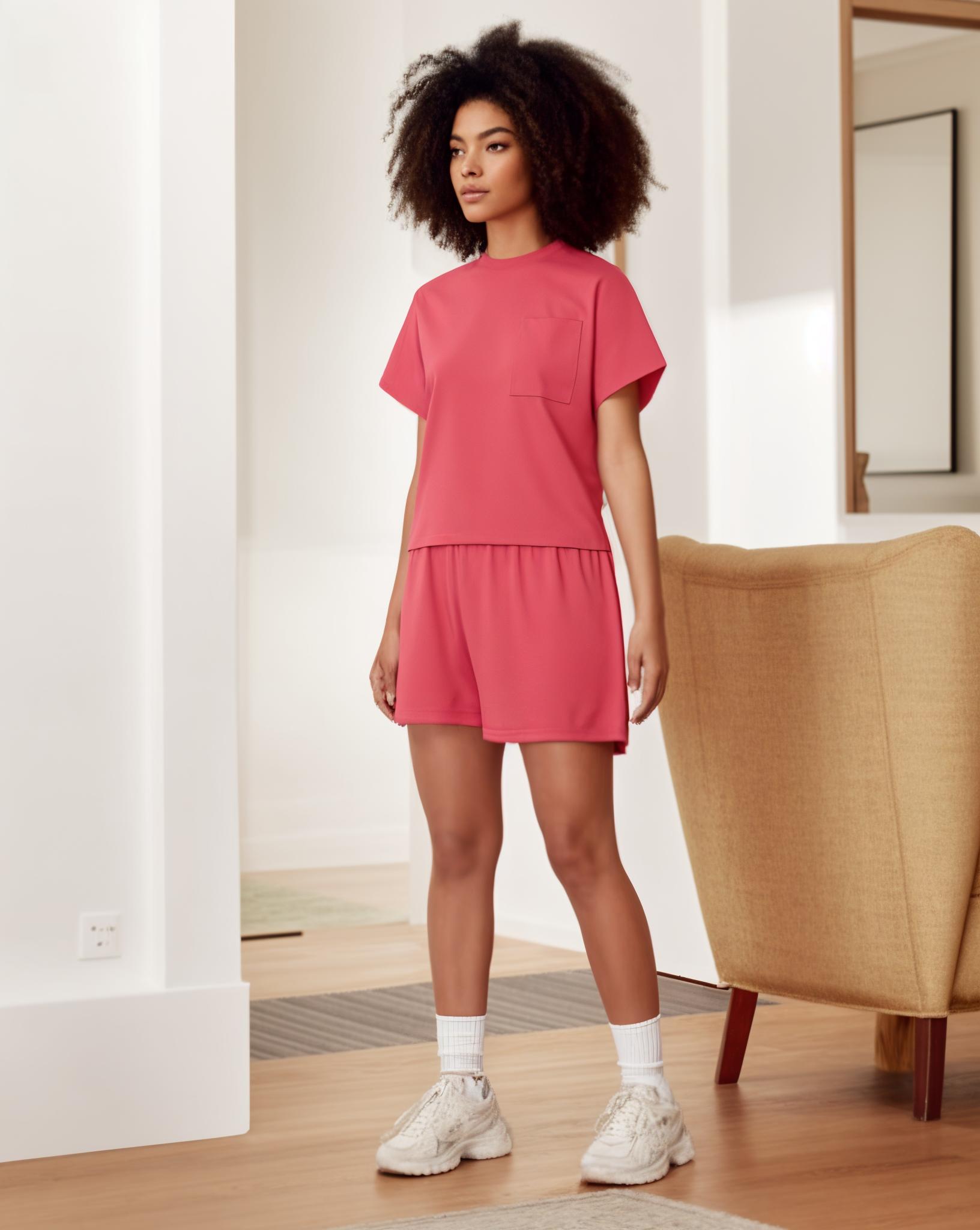 Msch Copenhagen Shirts En Tops T-shirt Korte Mouw Rood