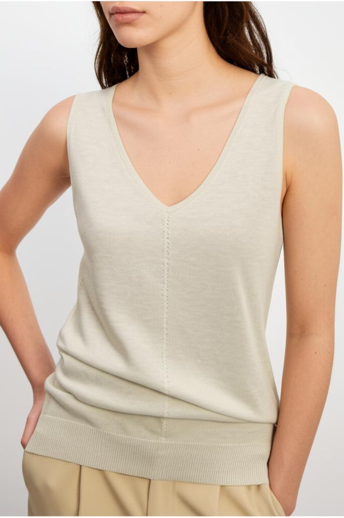 Msch Copenhagen Shirts En Tops Tops En Singlets Beige