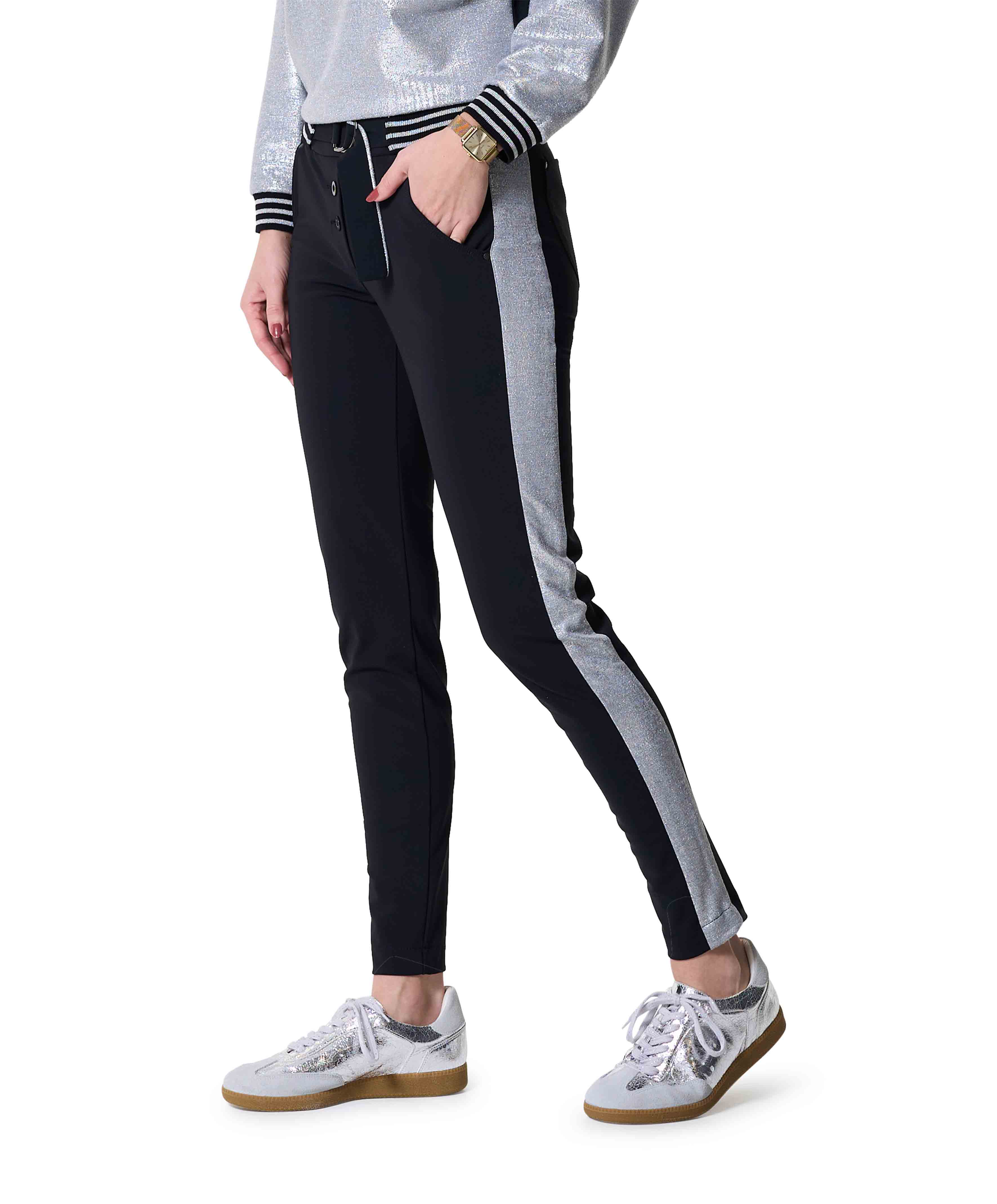 Zip73 Broeken Broek Zwart