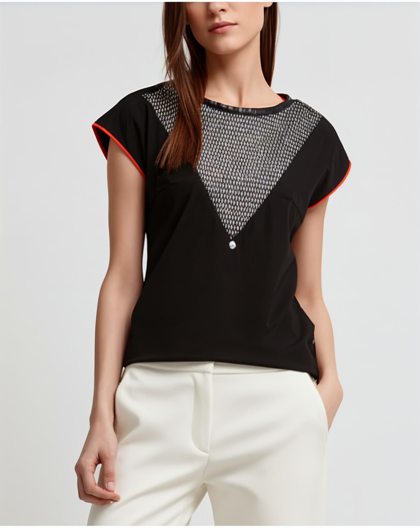 Zip73 Shirts En Tops T-shirt Korte Mouw Zwart