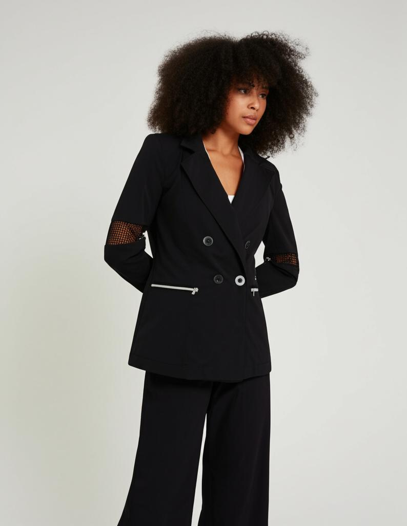 Zip73 Blazer Zippers Mesh Z25/308/01/001 Blazers 001 Black