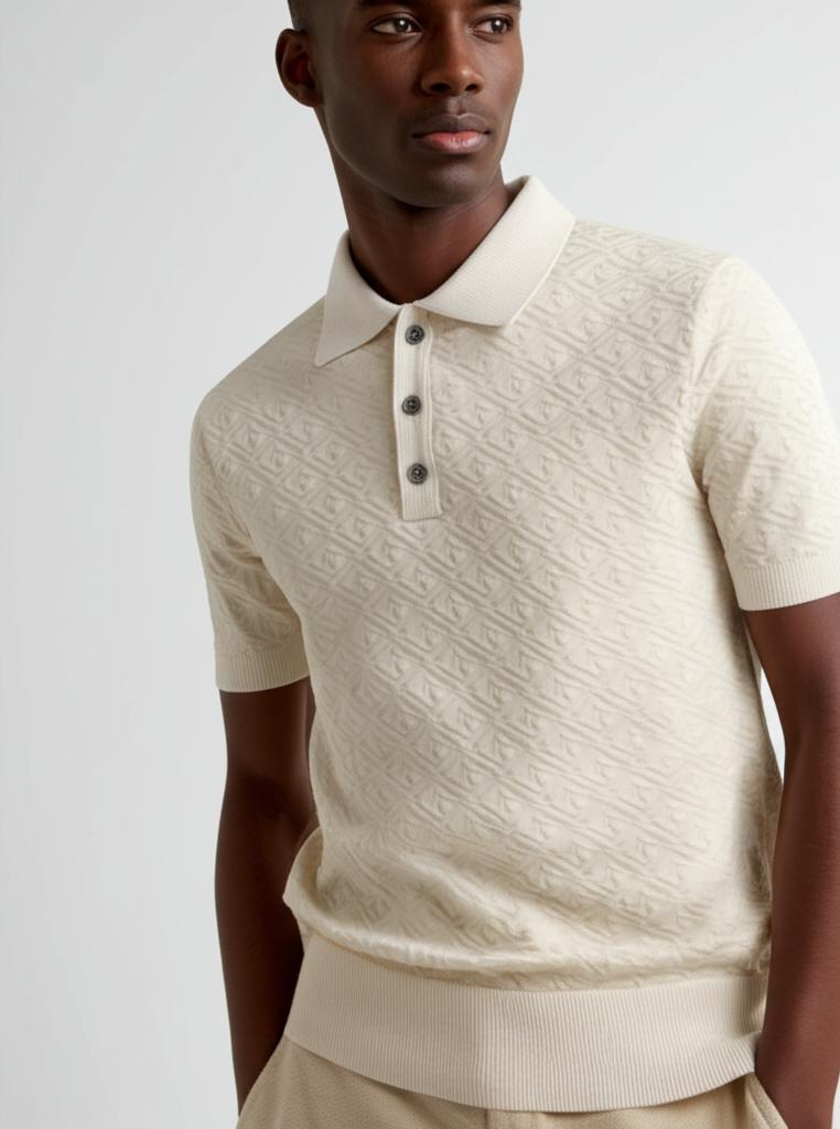 Petrol Men Knitwear Polo M-1050-kwc206 Poloshirts 0112 Seashell