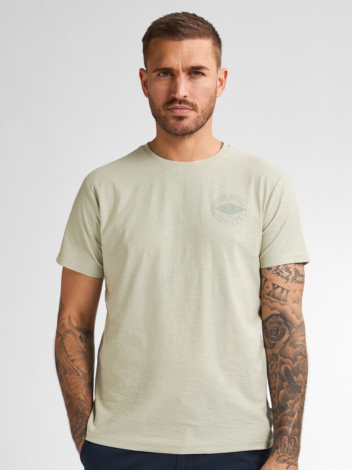 Petrol Men T-shirt Ss M-1050-tsr615 Print T-shirts 6173 Desert Sage