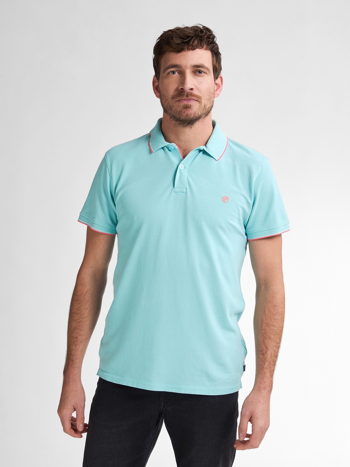Petrol Men Polo Short Sleeve M-ros-pol003 Poloshirts 5180 Aqua