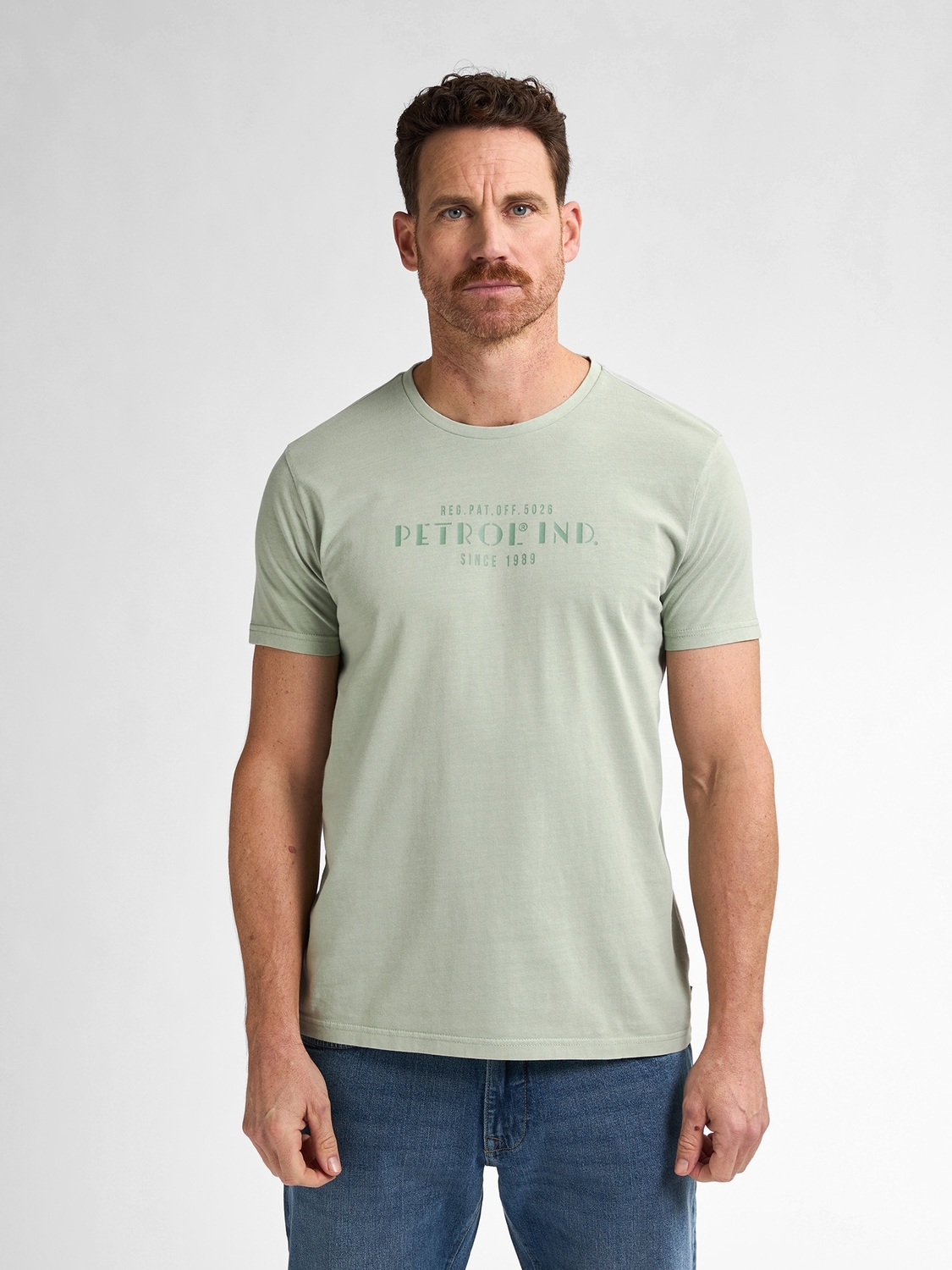 Petrol Men T-shirt Ss M-1050-tsr616 T-shirt Korte Mouw 6173 Desert Sage