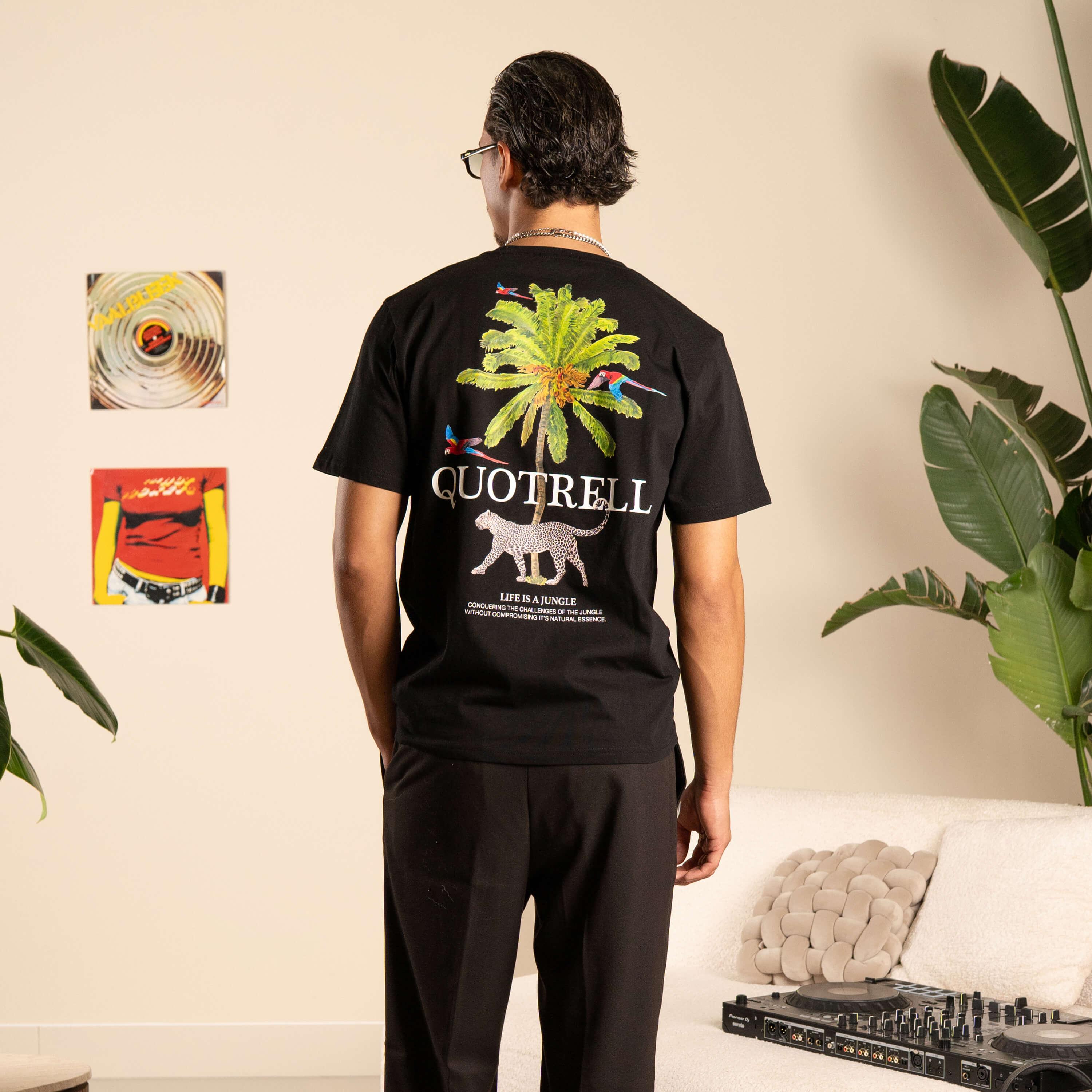 Quotrell Jungle T-shirt Th42552 Print T-shirts 0002 Black/white