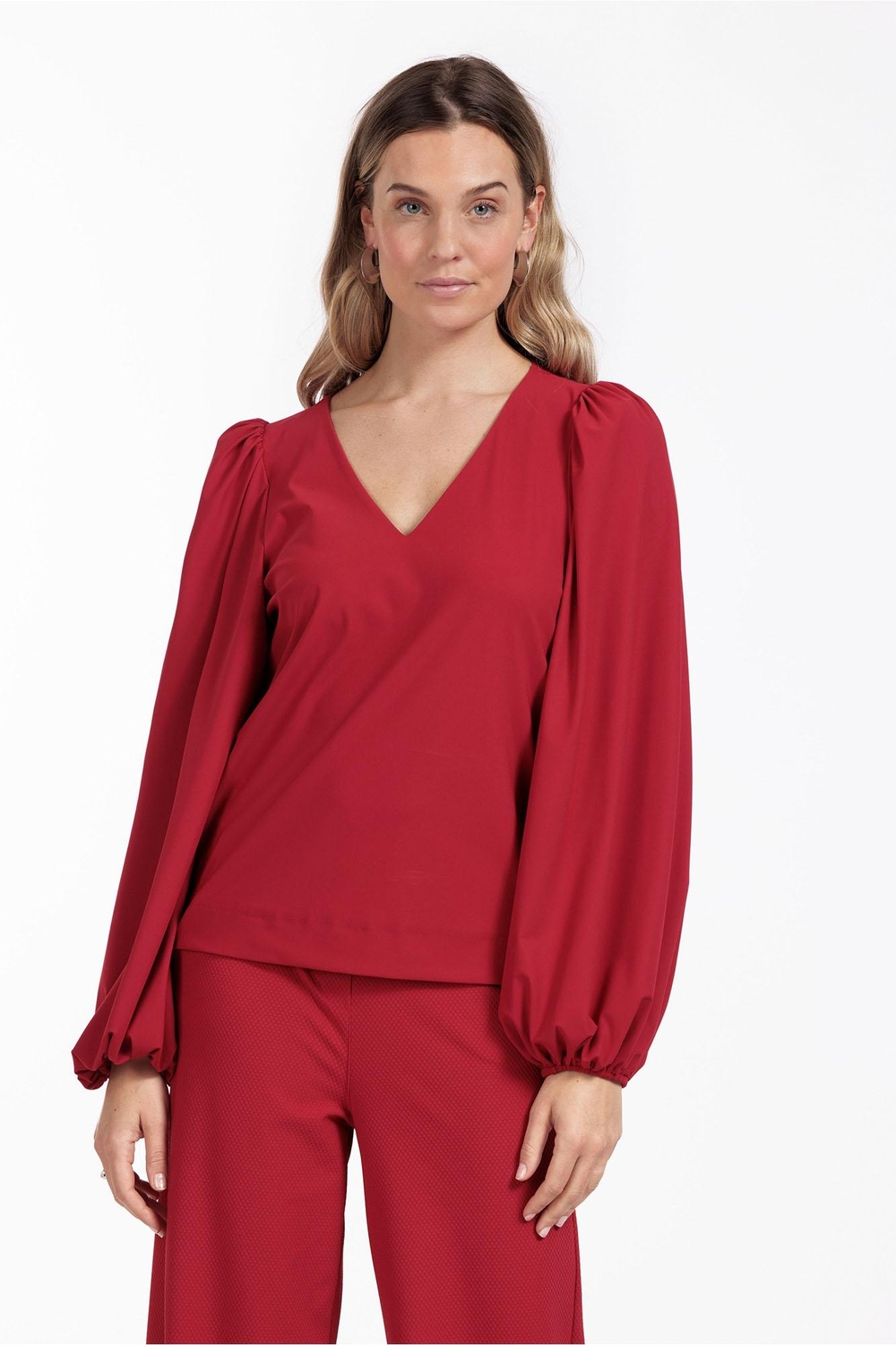 Studio Anneloes Lesha Top 12466 T-shirt Lange Mouw 3200 Dark Red