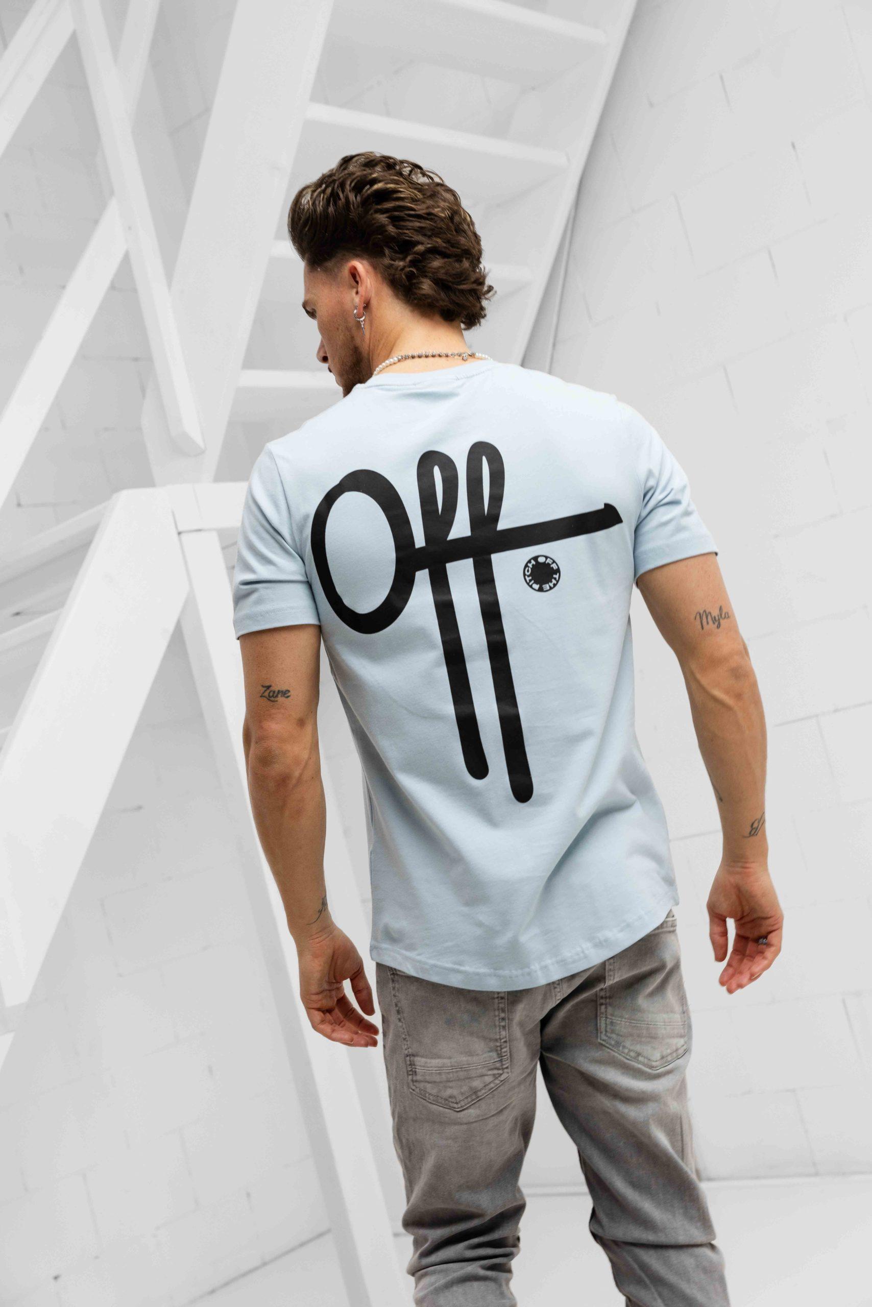 Off The Pitch Fullstop Slim Fit Tee Otp251024 Print T-shirts 608 Light Blue