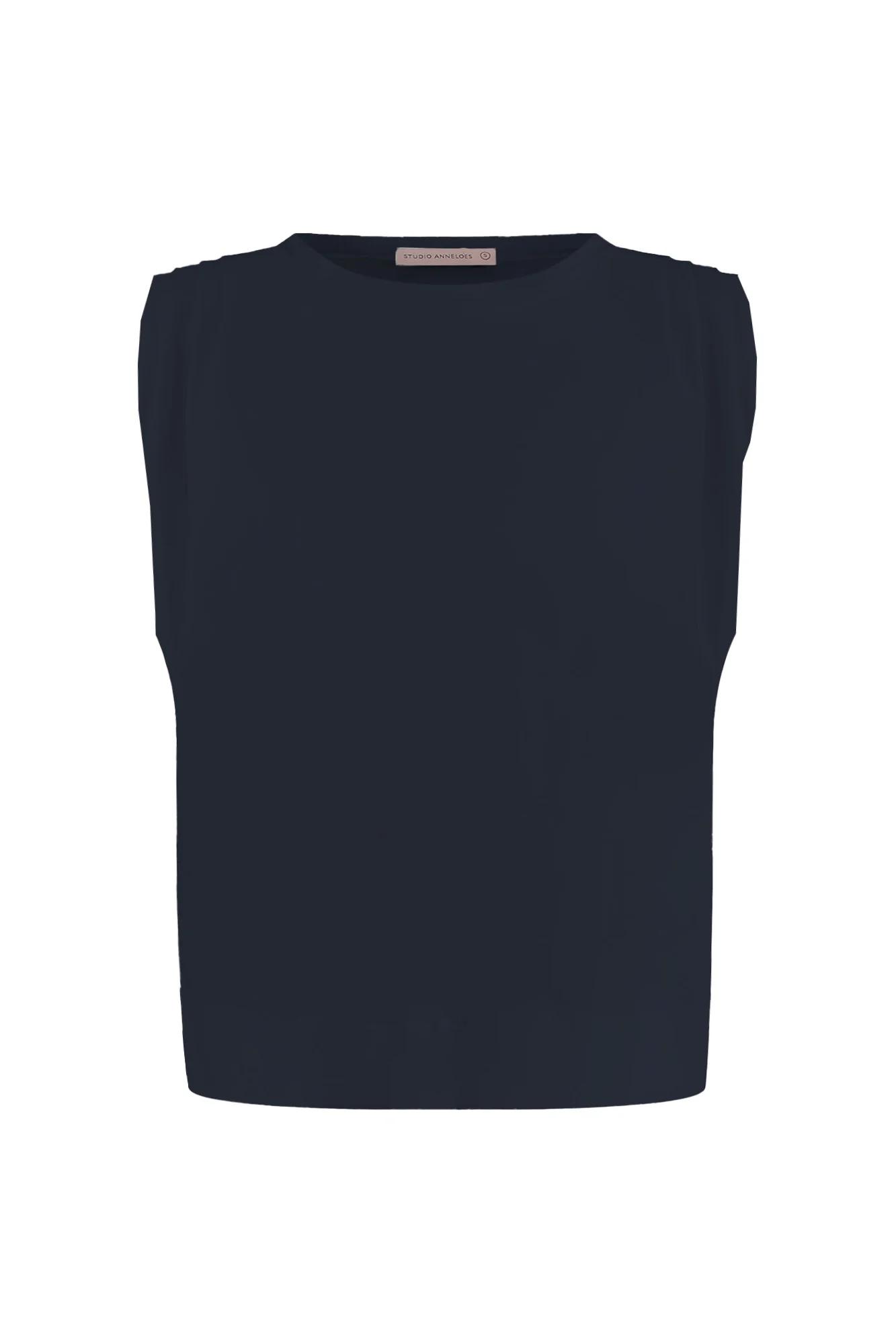 Studio Anneloes Leona Top 12921 T-shirt Korte Mouw 6900 Dark Blue