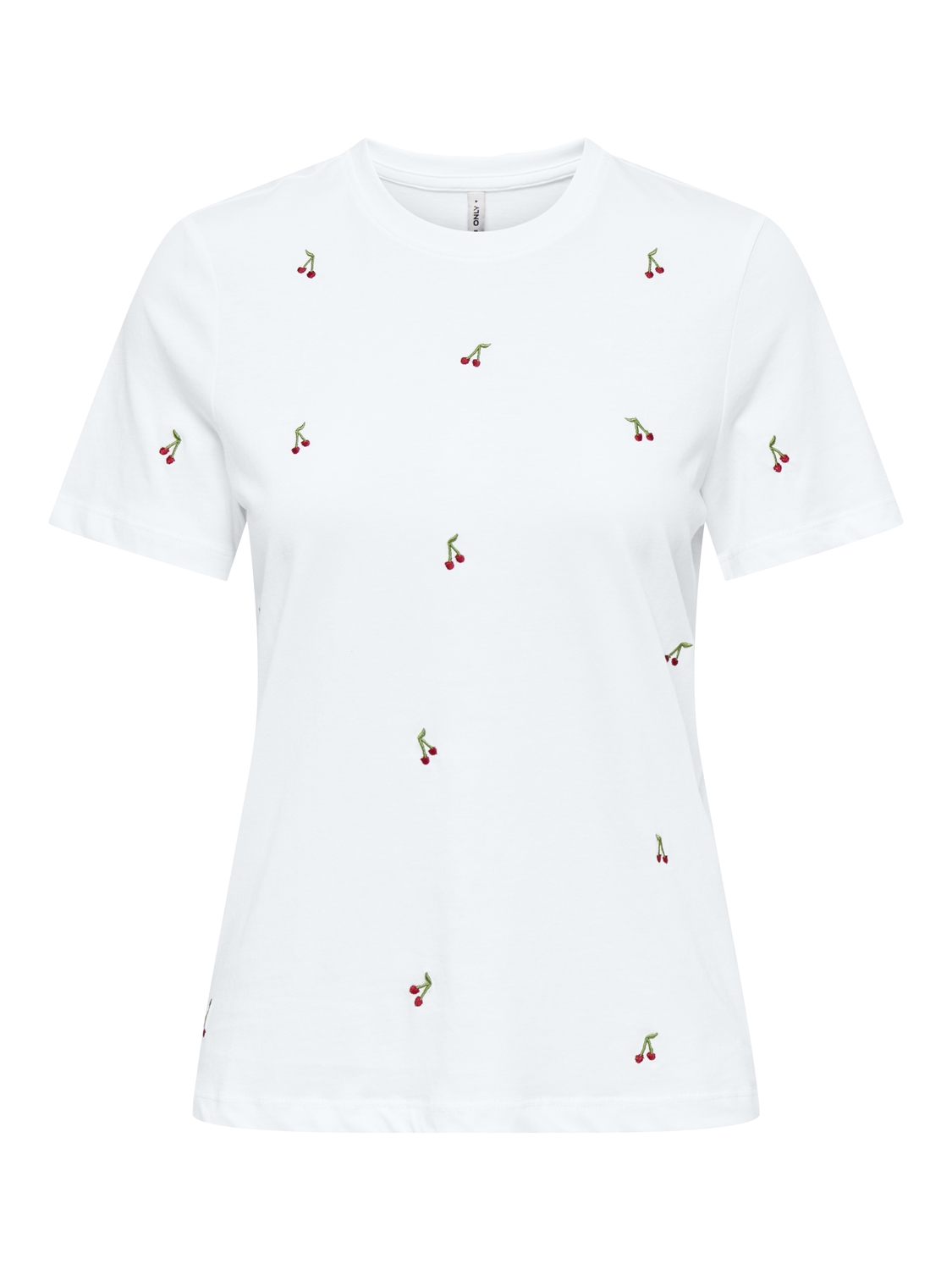 Only Onlketty Life S/s O-neck Top Jrs Noos T-shirts Bright White Cherries