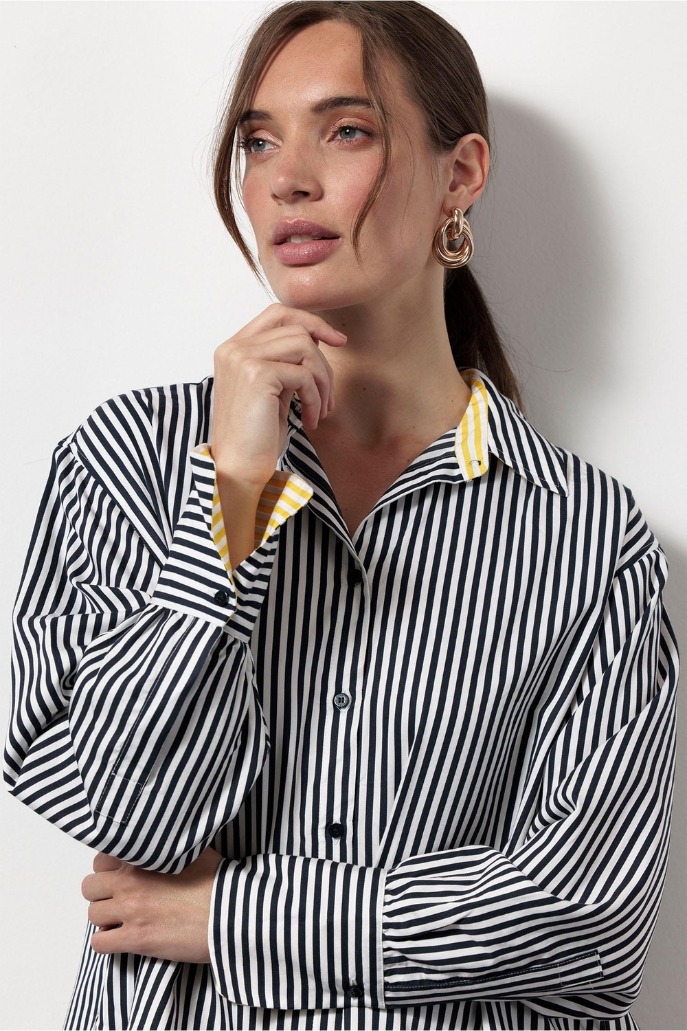 Studio Anneloes Tamar Stripe Blouse 12764 Blouse 6911 Dark Blue/off White