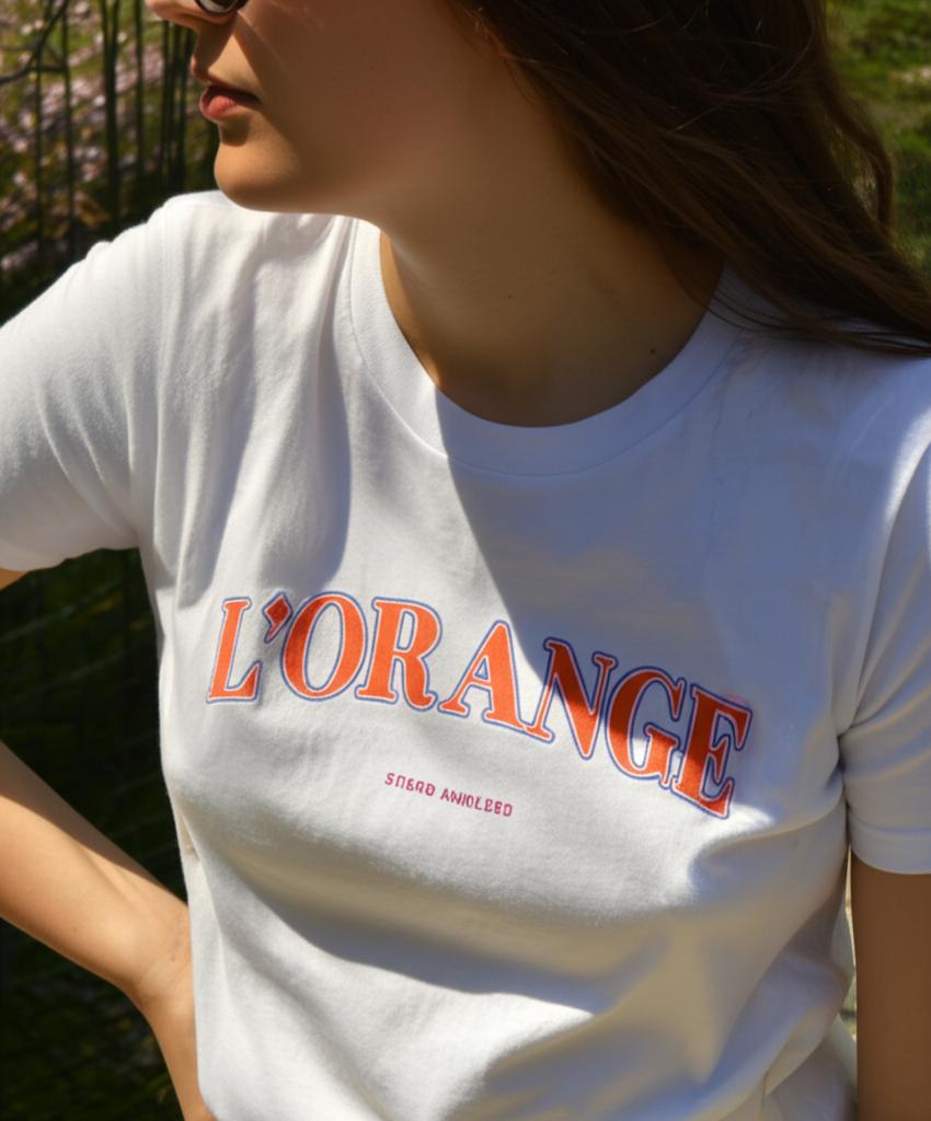 Studio Anneloes Klaasje Orange Tshirt 12739 T-shirt Korte Mouw 1100 Off White