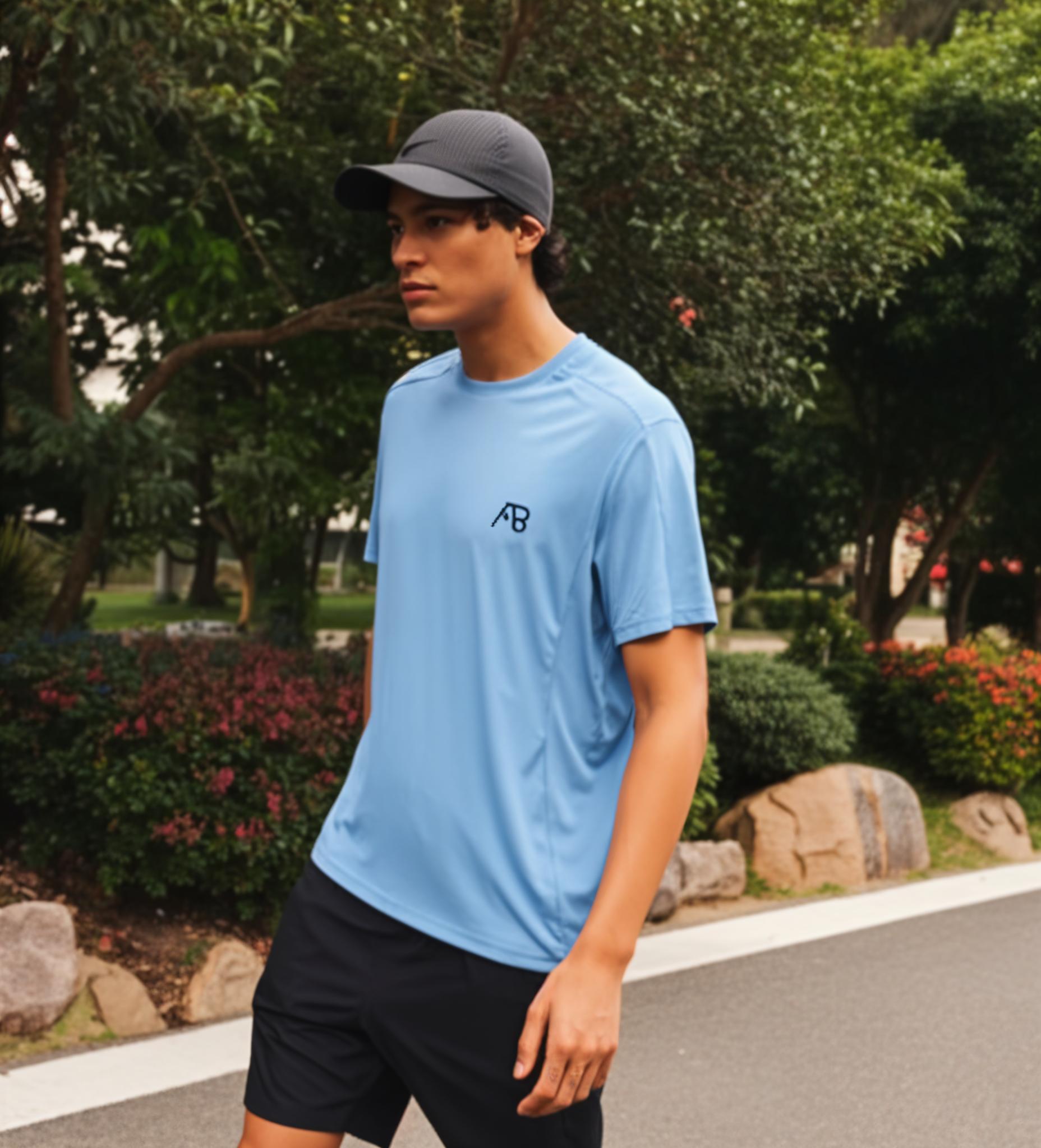 Ab Lifestyle Prime Tee Ab.ss25015 Print T-shirts Cornflower Blue