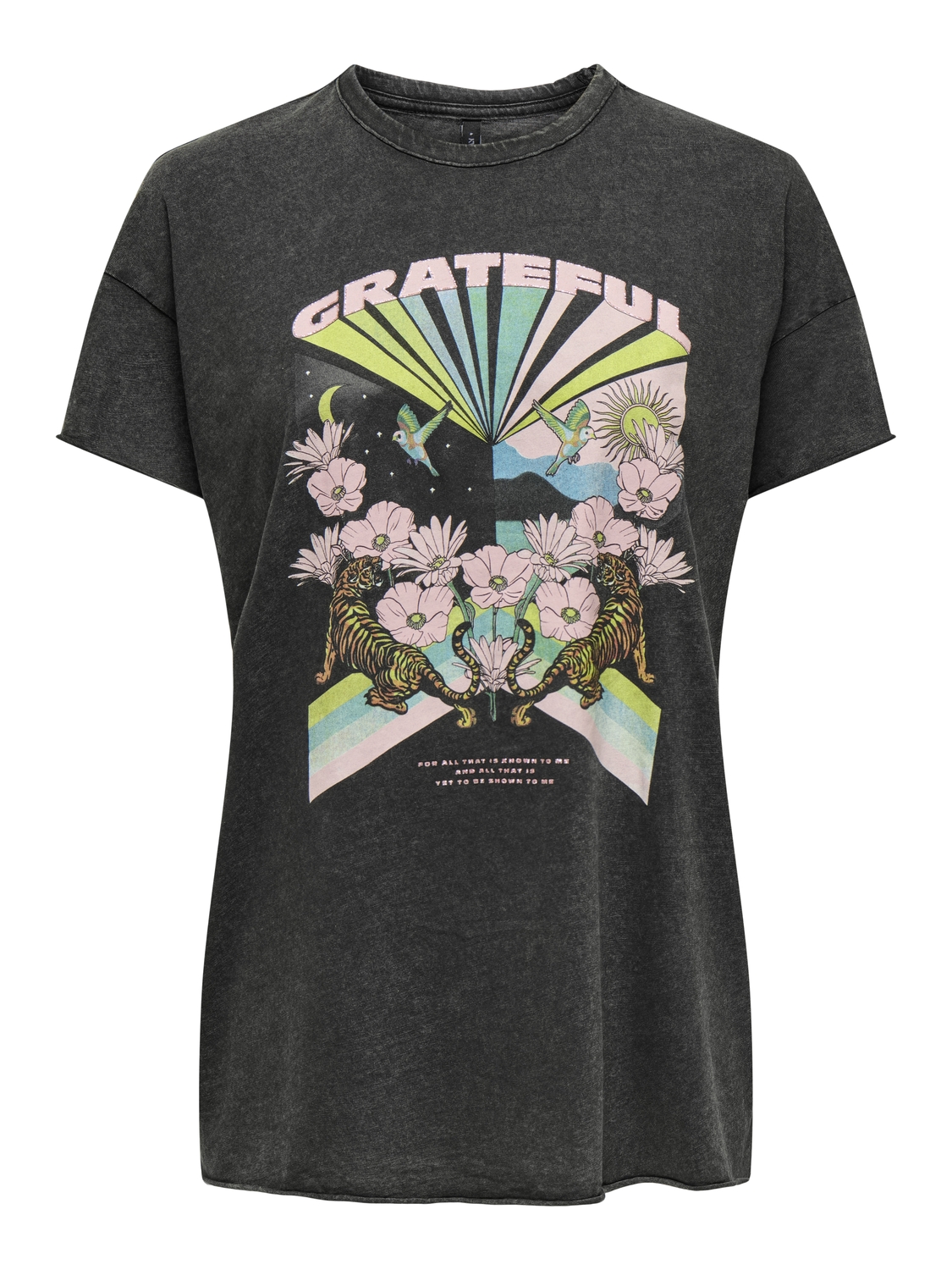 Only Onllucy Life Reg S/s Top Jrs Noos T-shirts Black Grateful