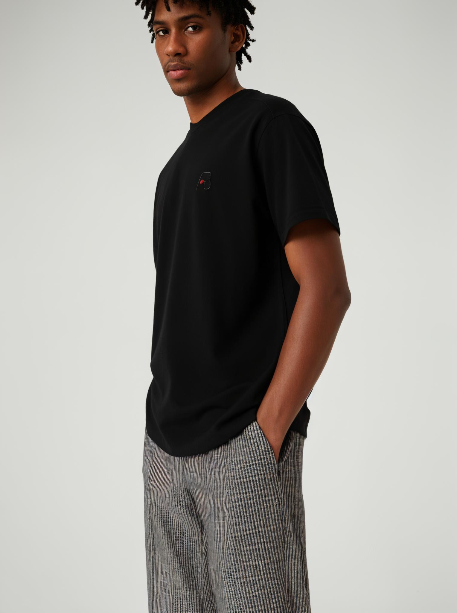 Ab Lifestyle Basic Tee Slim-fit Ab.ss25006 Basic T-shirts Jet Black