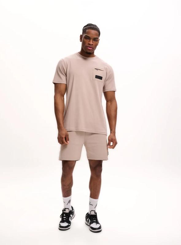 Malelions Nylon Pocket Cargo Shorts Mm2-ss25-25 Korte Broeken Taupe