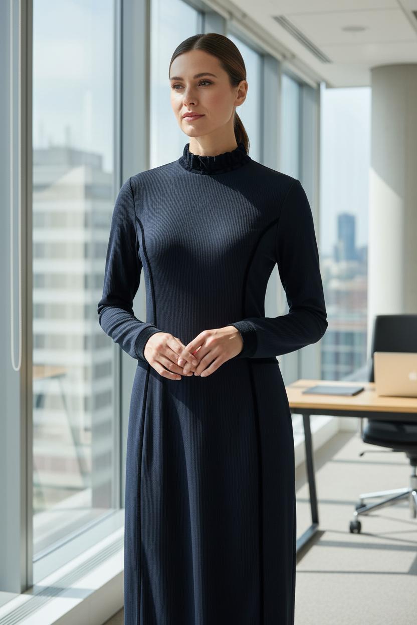 Zip73 Longdress Velvet W25 634 01 001 Jurk 001 Black