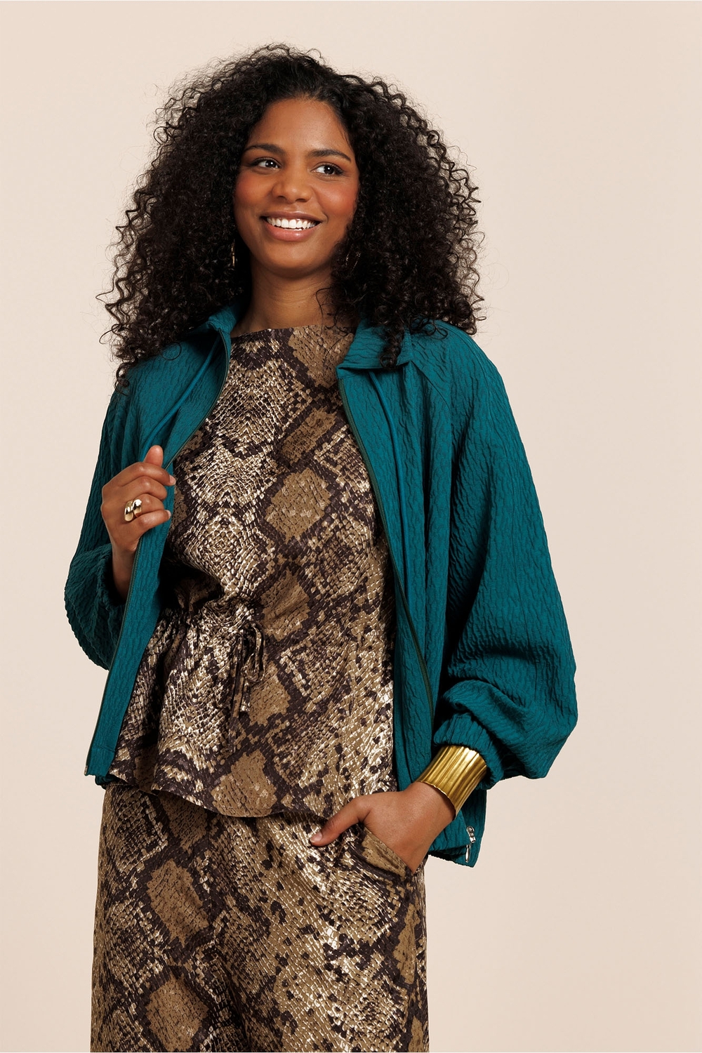 Studio Anneloes Maye Bomber Jacket 14052 Jackets 8200 Teal