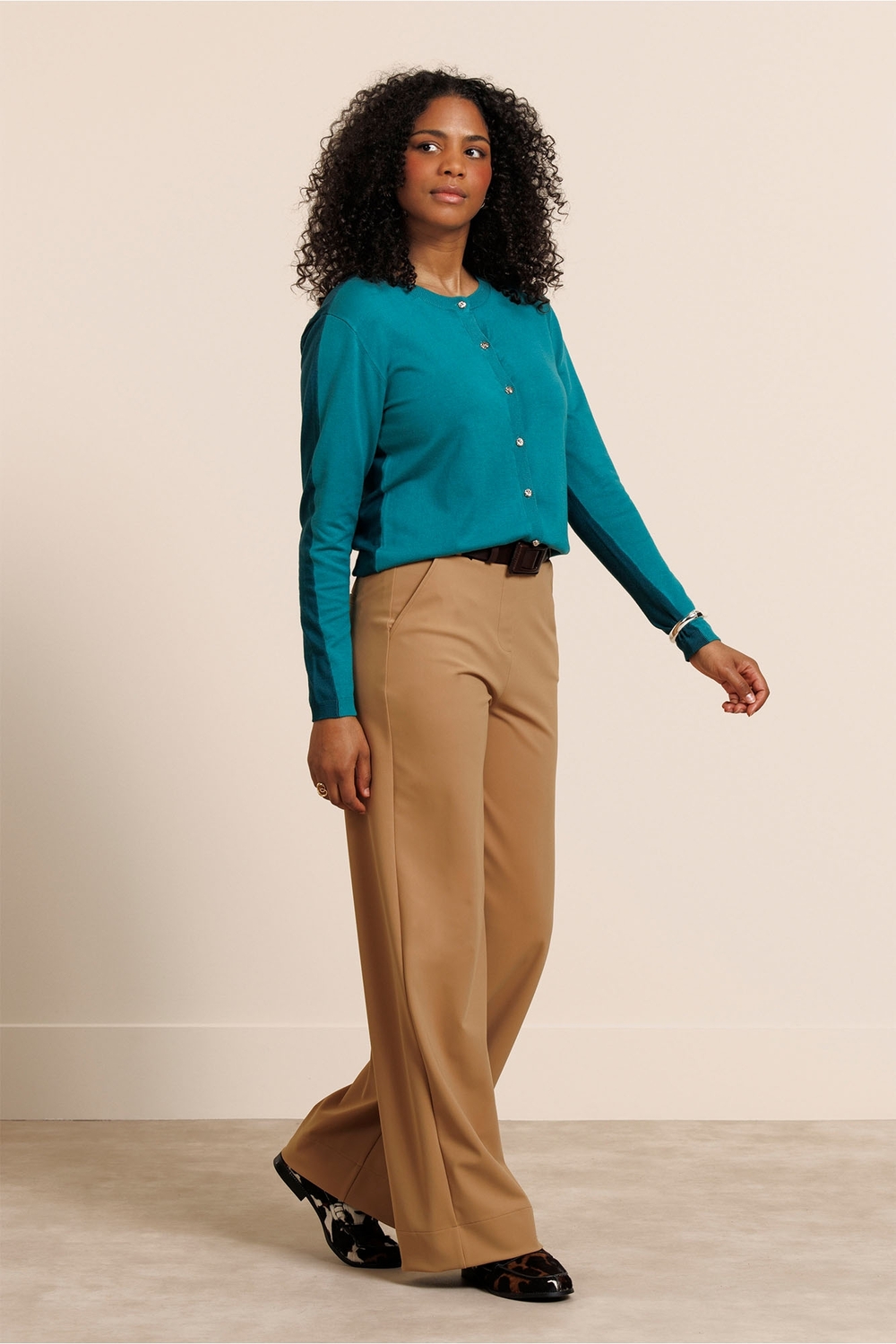 Studio Anneloes lexie bonded trousers 14018 Broek 8400 camel